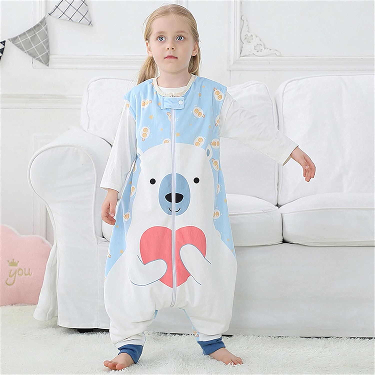 EnJoCho Cartoon Character Toddler Young Girl er Light Blue