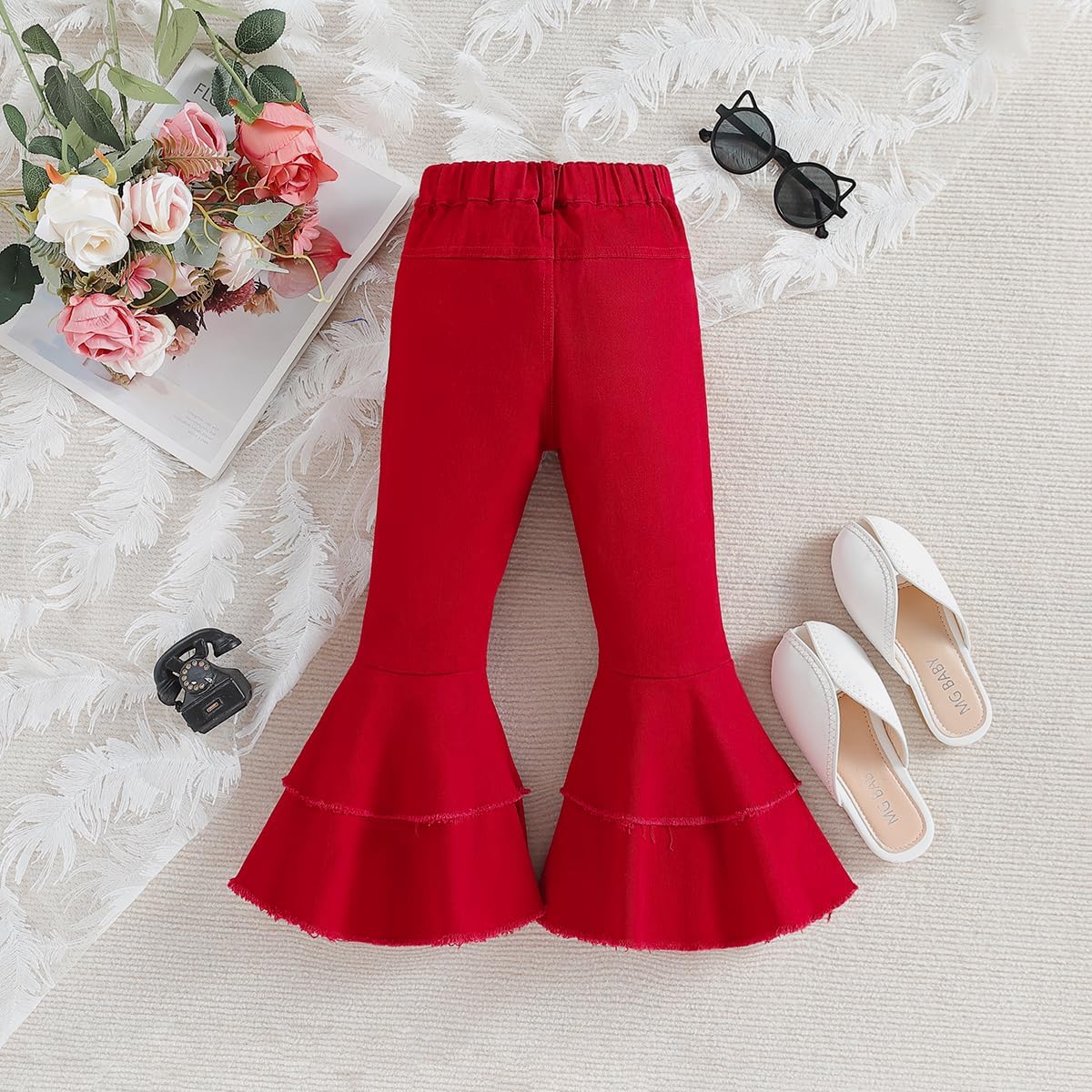 lightweight bell bottom flared Leggings for toddlers girls