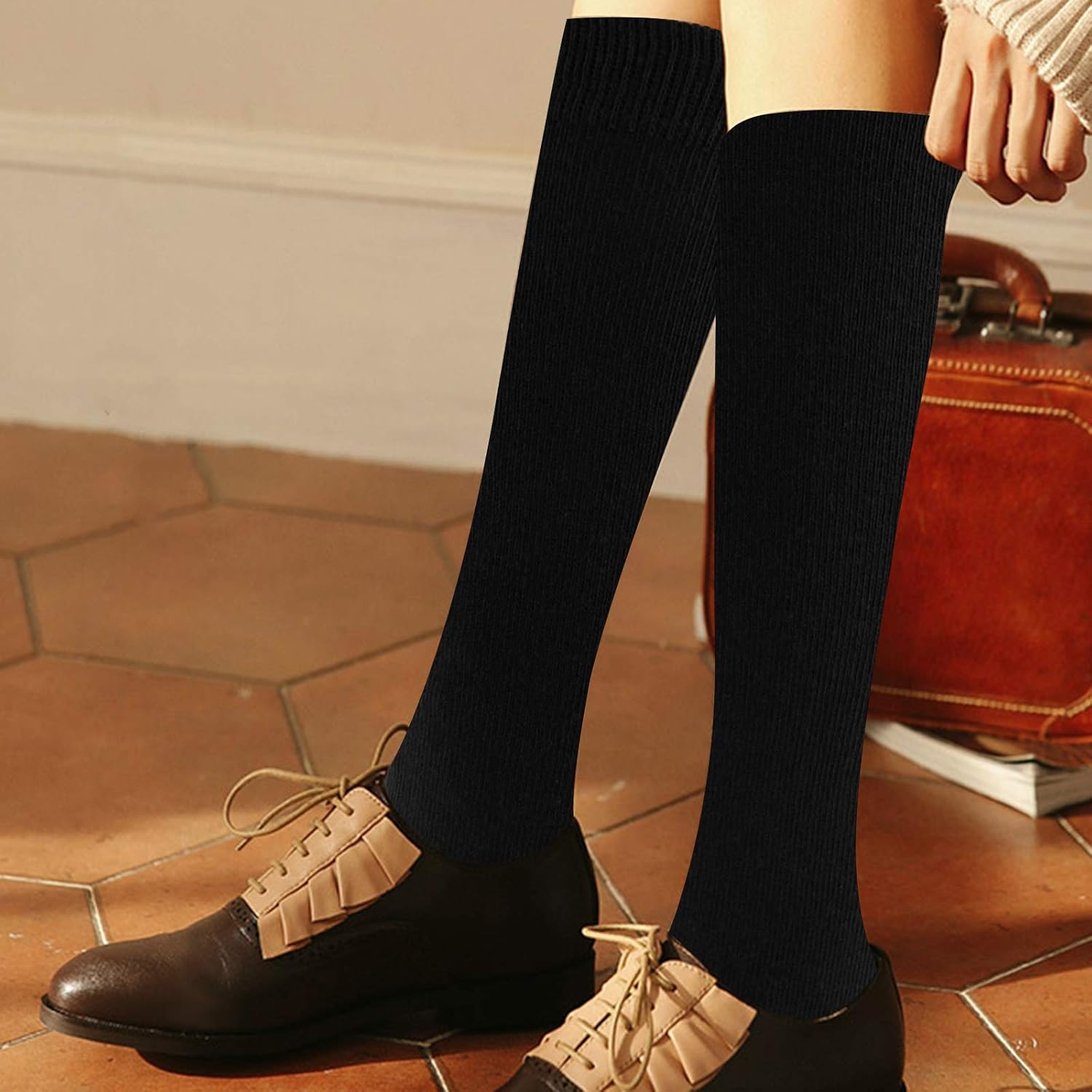 Stylish 3-Pair School Socks for Girls and Boys