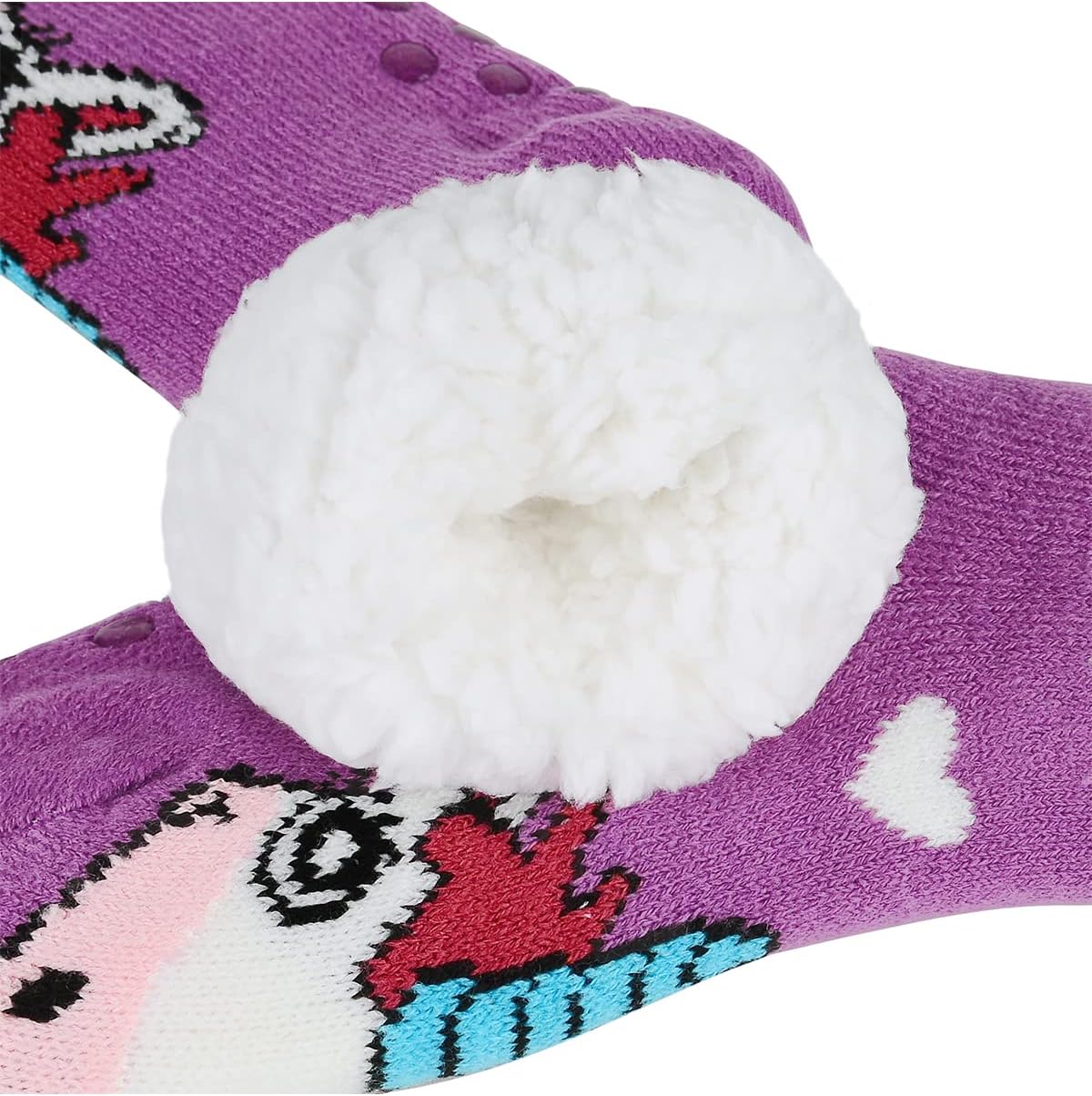 Century Star Girls Slipper Socks with Grippers for Kids