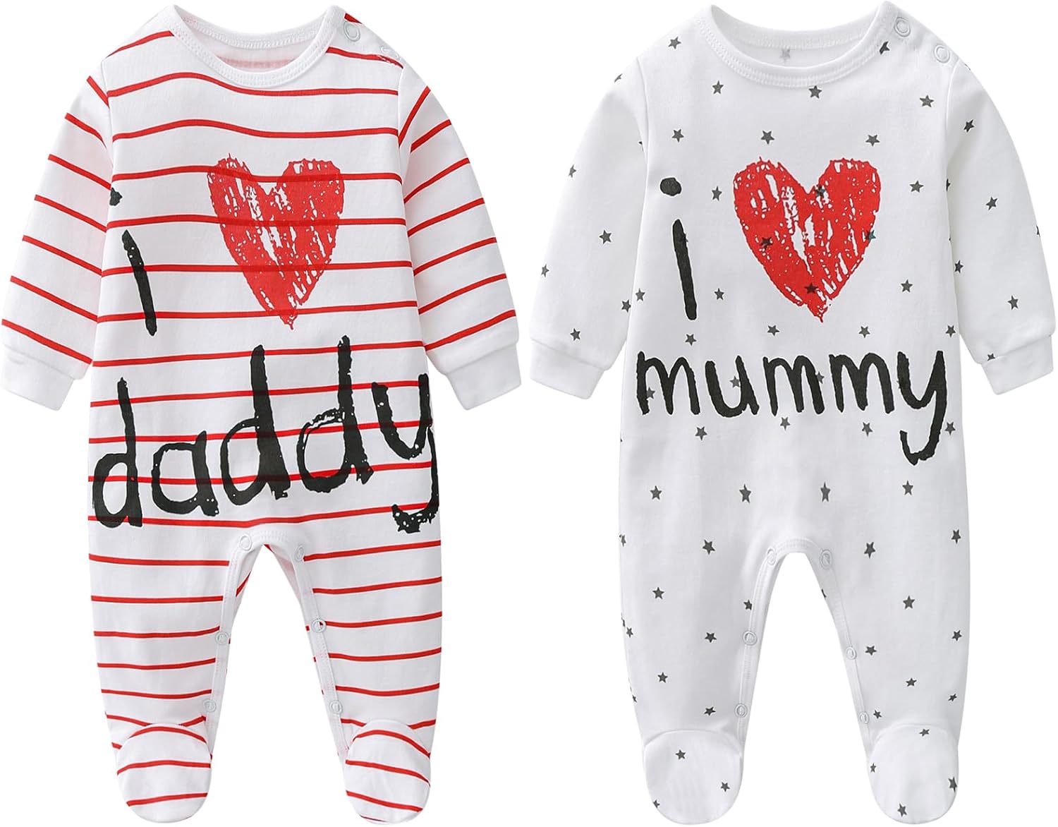 2-Pack Organic Cotton Baby Pajamas for Boys Girls