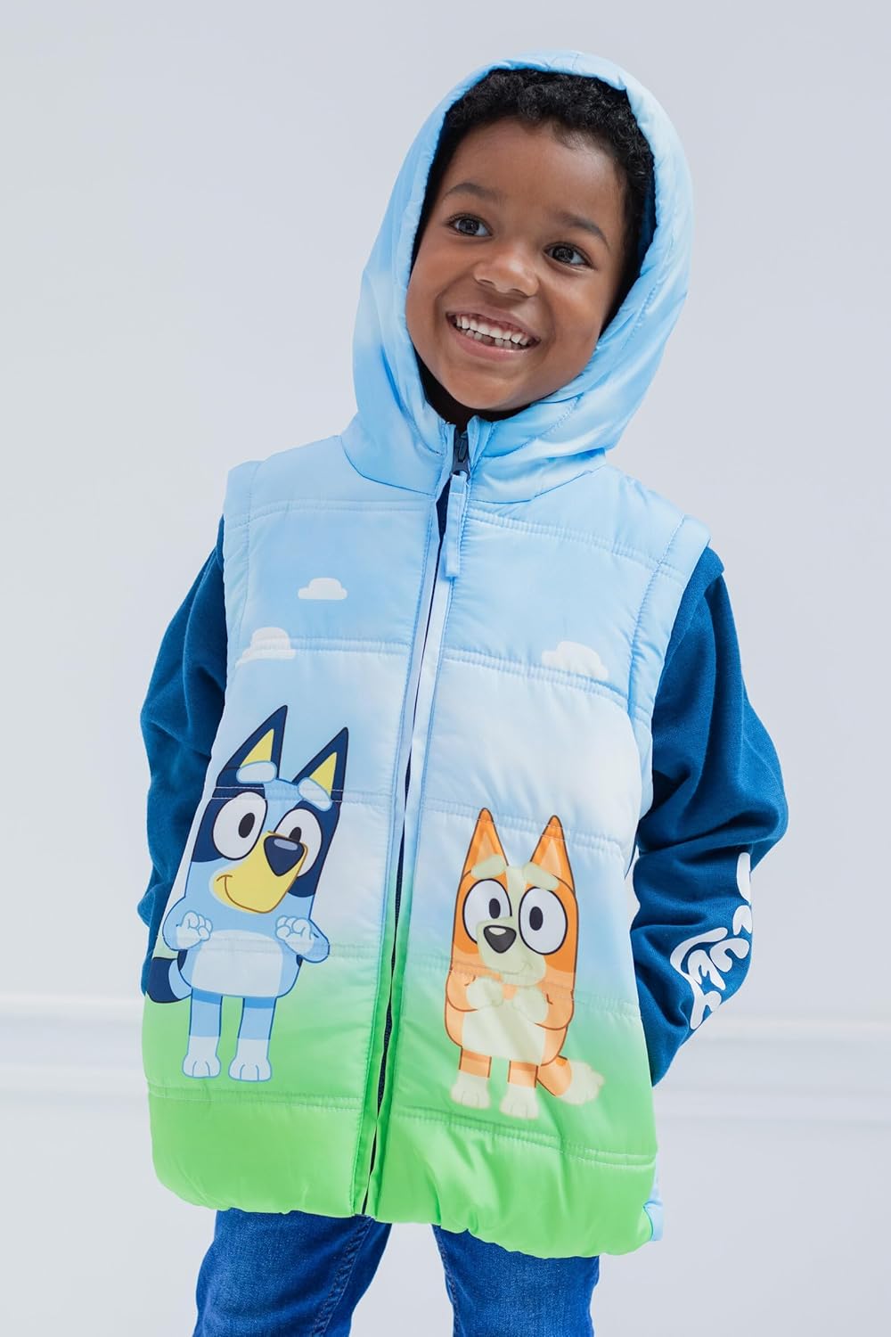 Bluey Bingo Zip Up Vest 2fer Jacket - Toddler to Little Kid Fits Most