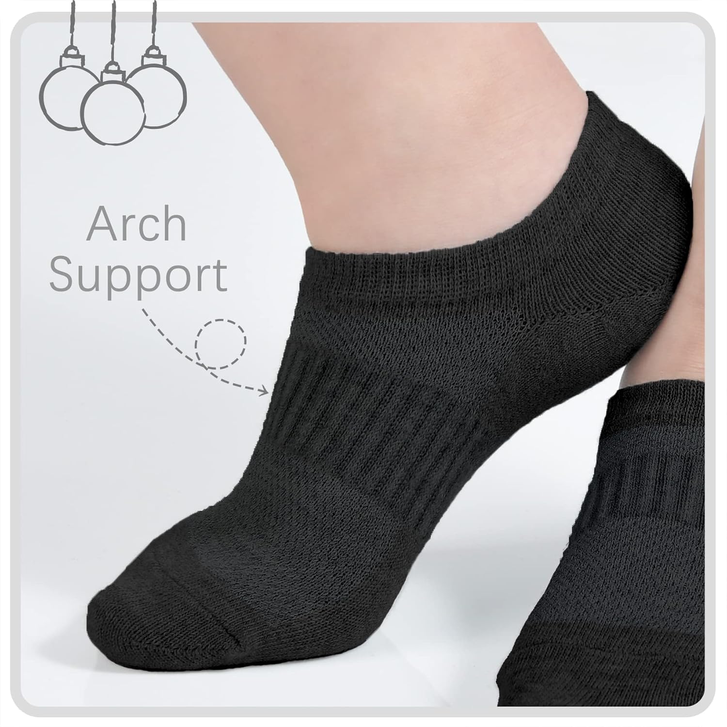 CoziWill Socks No Show Girls 12 Pair