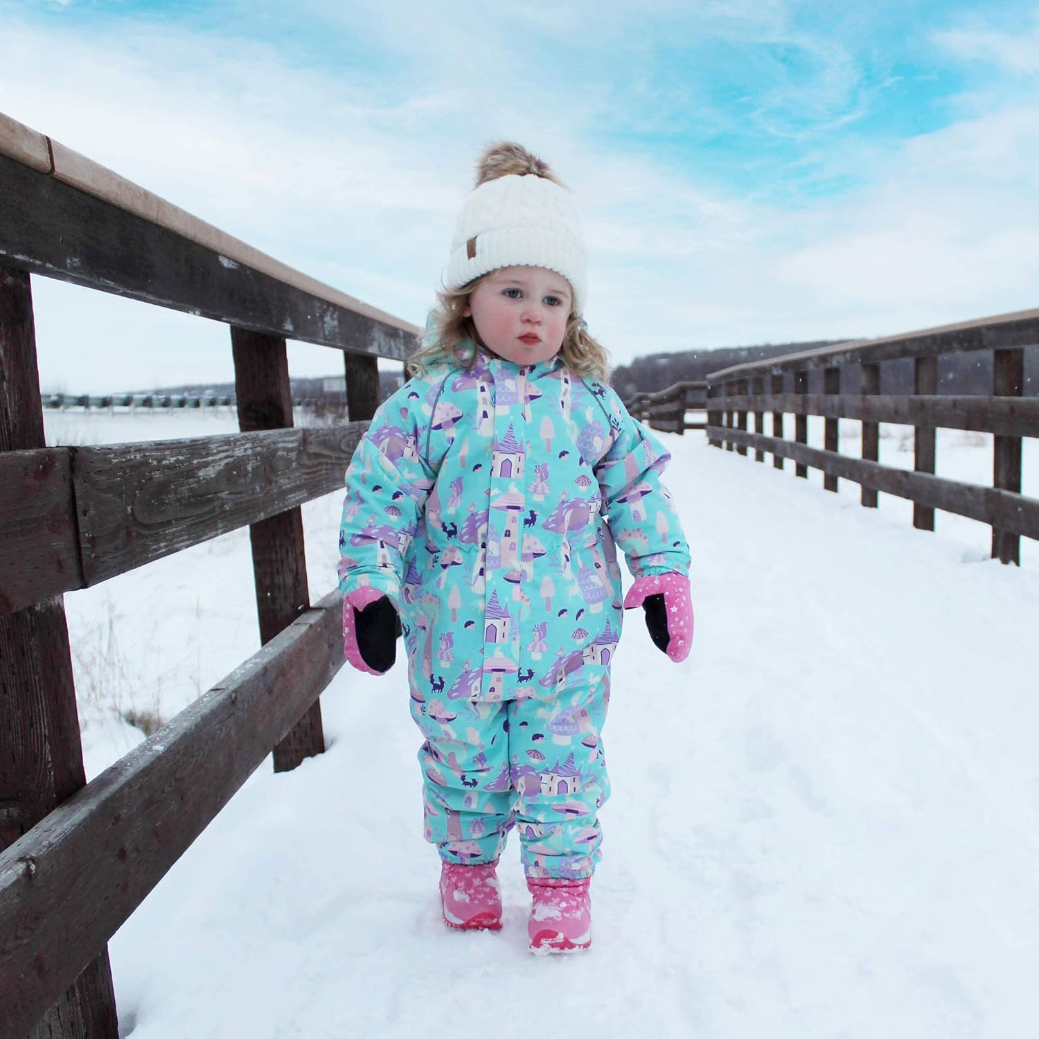 Waterproof Windproof Fleece Lined Snow Suit for Kids 2-8 years old