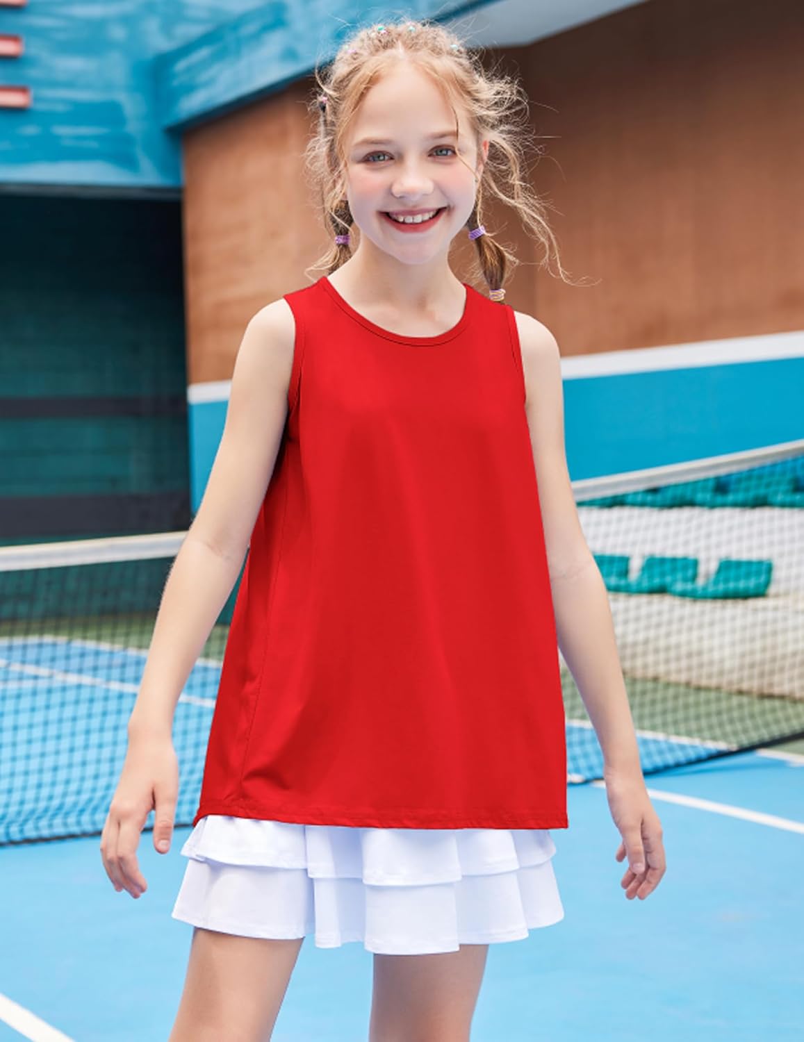 Zacl Kid Girls Athletic Tank Top Cool Soft Sporty 5-14 Years