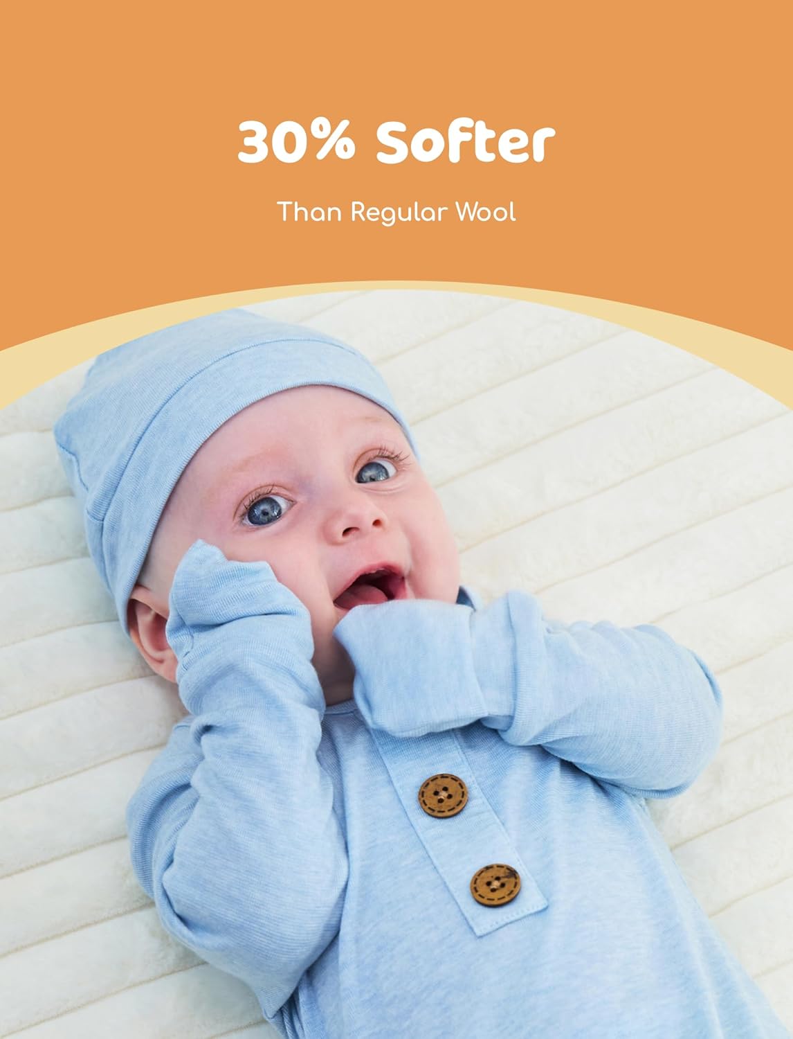 Perfect for Newborns - Cozy Gown with Built-in Pads