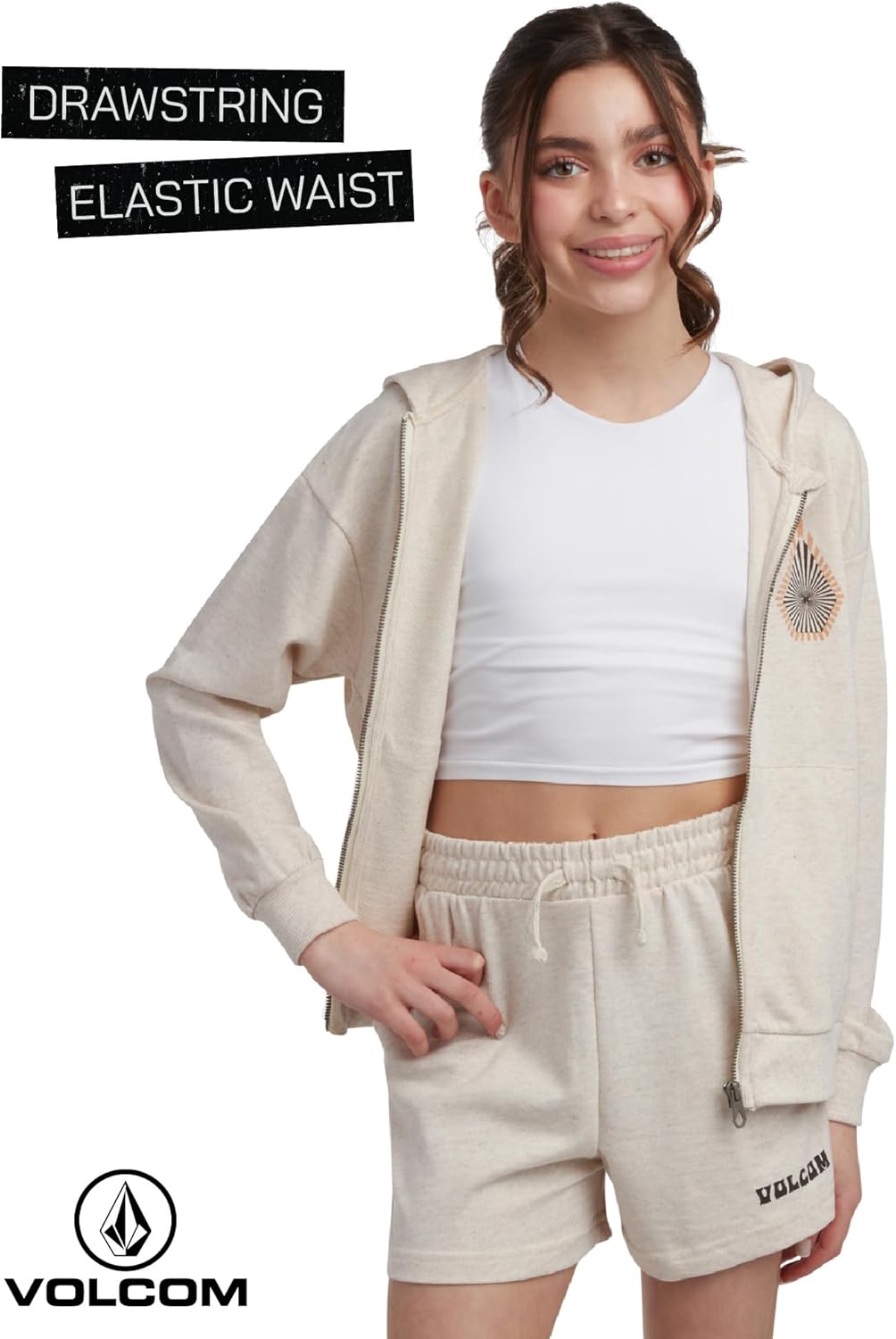 Volcom Girls Fleece Short Set 2 Piece