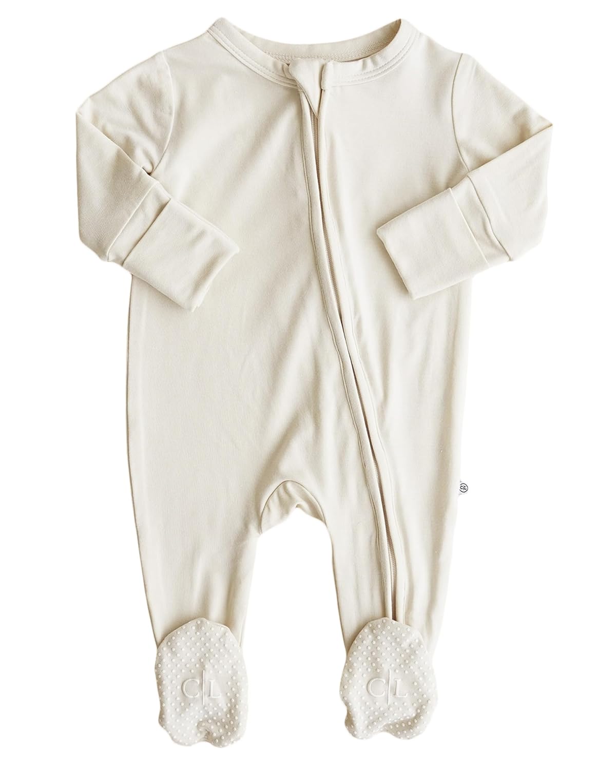 Caden Lane Zippered Baby Footie Pajamas
