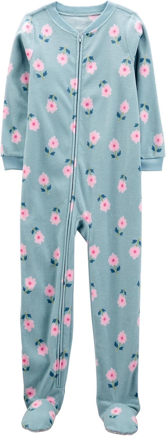 Carters Big Girls Footed Microfleece PJ Sleepers Soft Warm Stylish