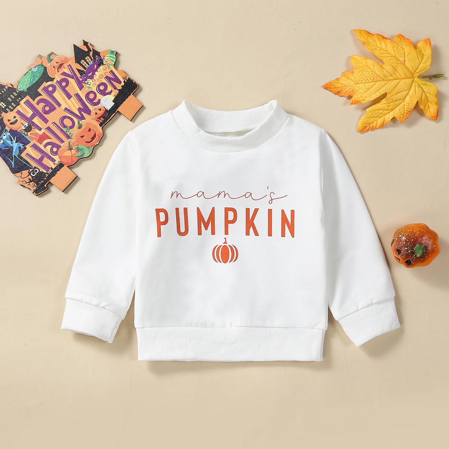 Mommy and Me Family Matching Outfits Halloween Pumpkin Print