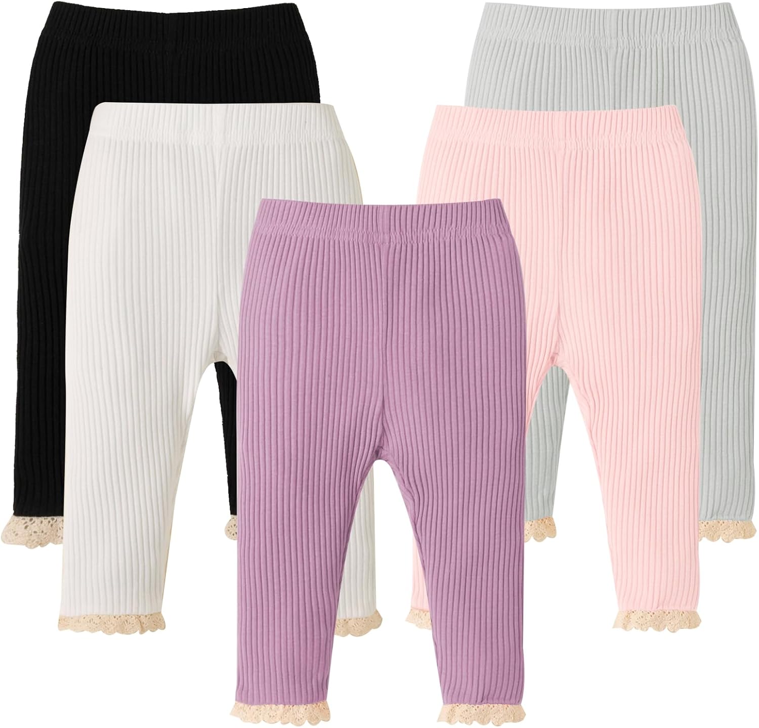 DREAM BUS 5-Pack Toddler Baby Girl Pants