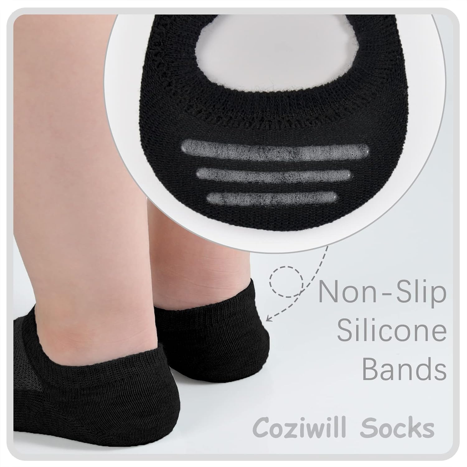 CoziWill Socks No Show Girls 12 Pair