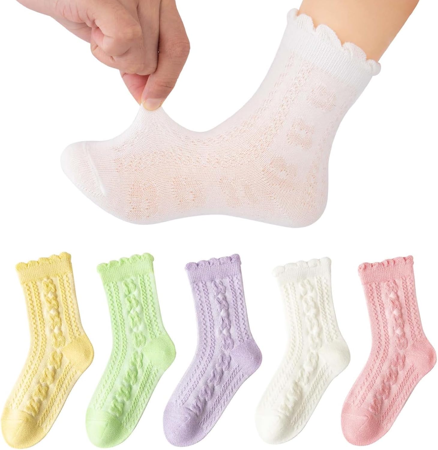 Meeshine Toddler Girls Ruffle Ankle Socks london