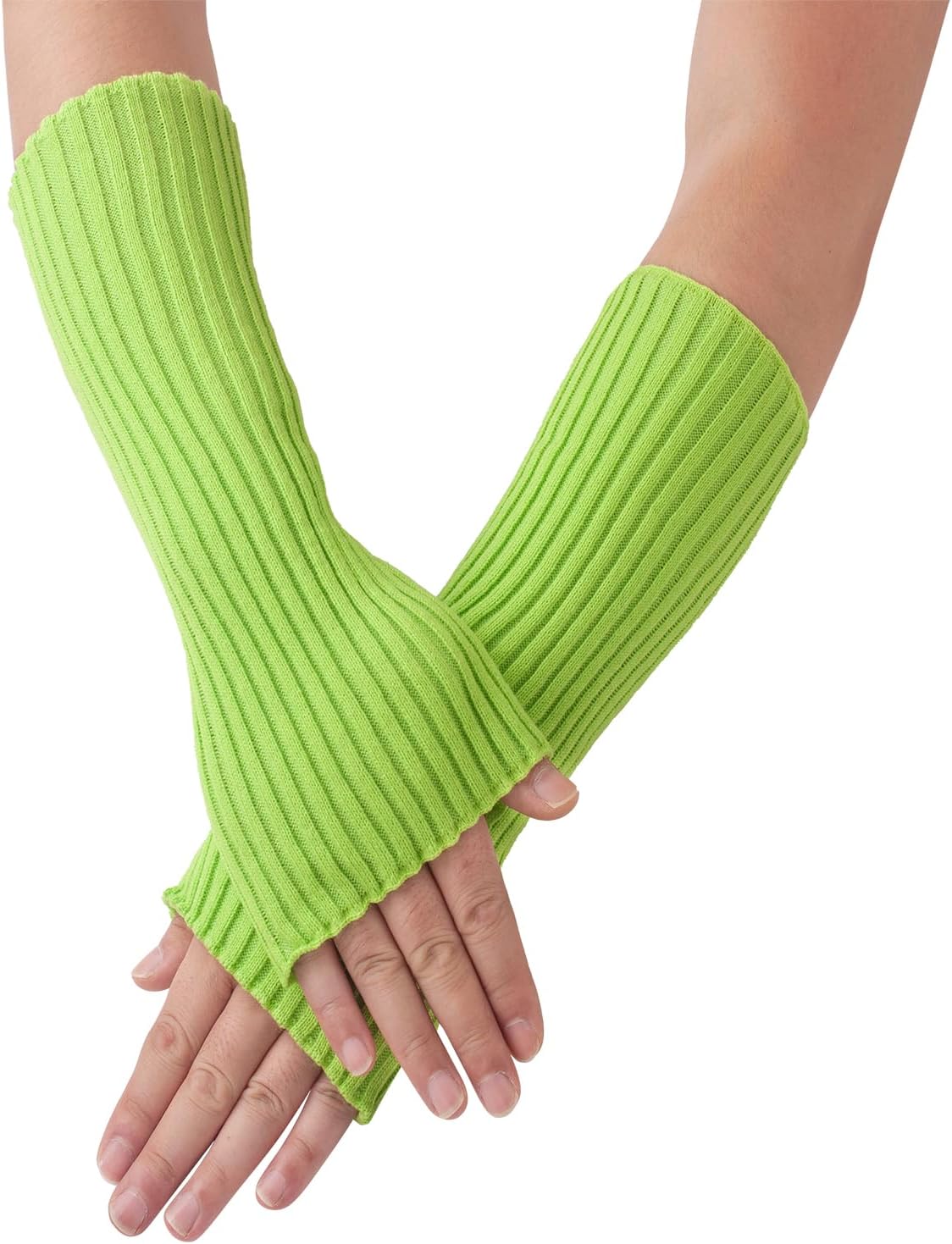 Neon Knit Ribbed Leg Warmers for Kids