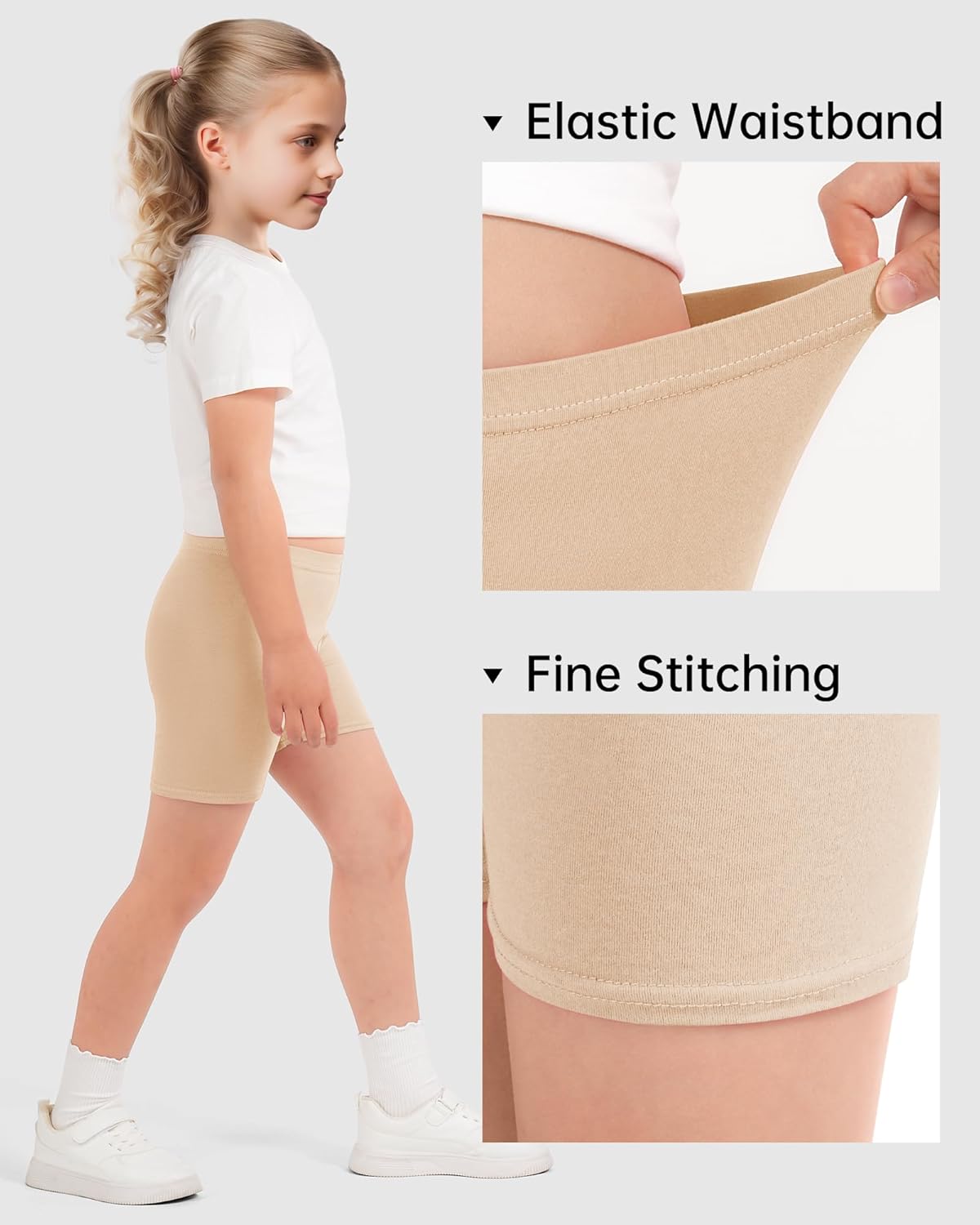 HASMES Girls Bike Shorts Cartwheel Safety