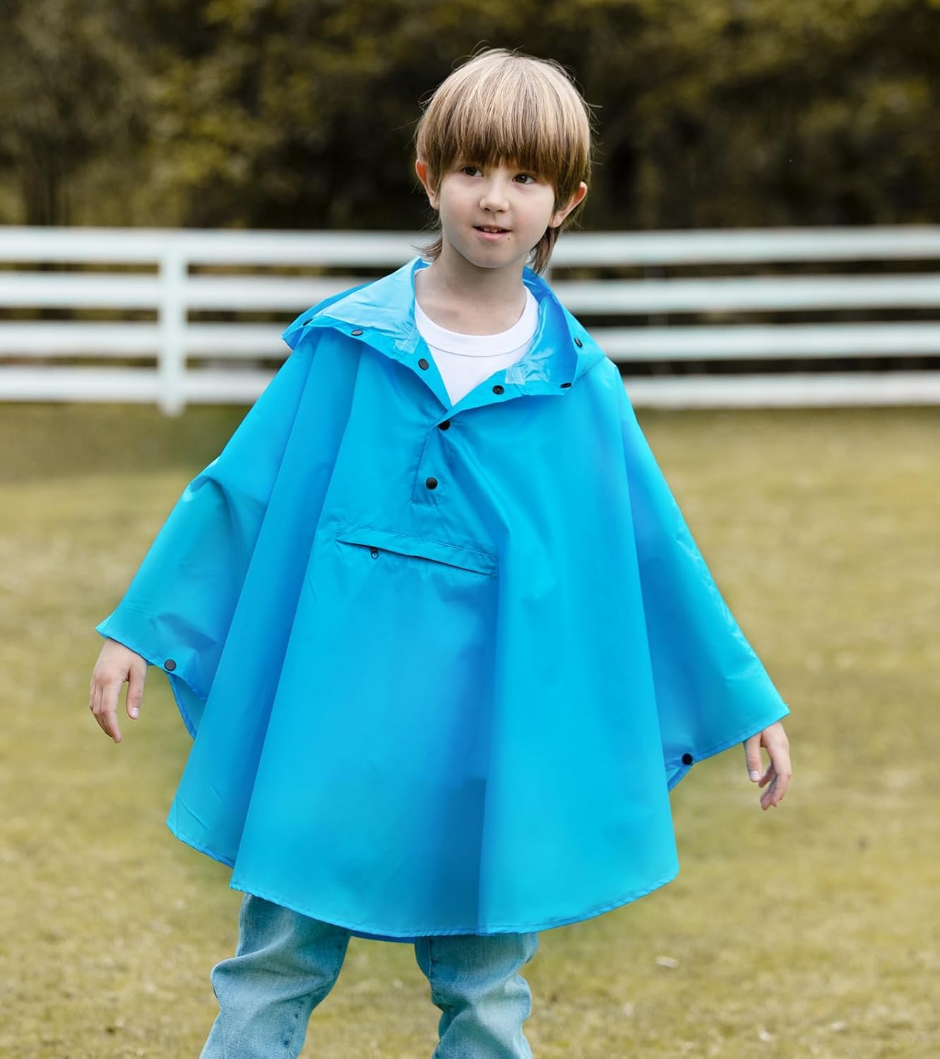 Mirage of Rain Lightweight Kids Rain Poncho Jacket - Rain-Ready Fun to Wear