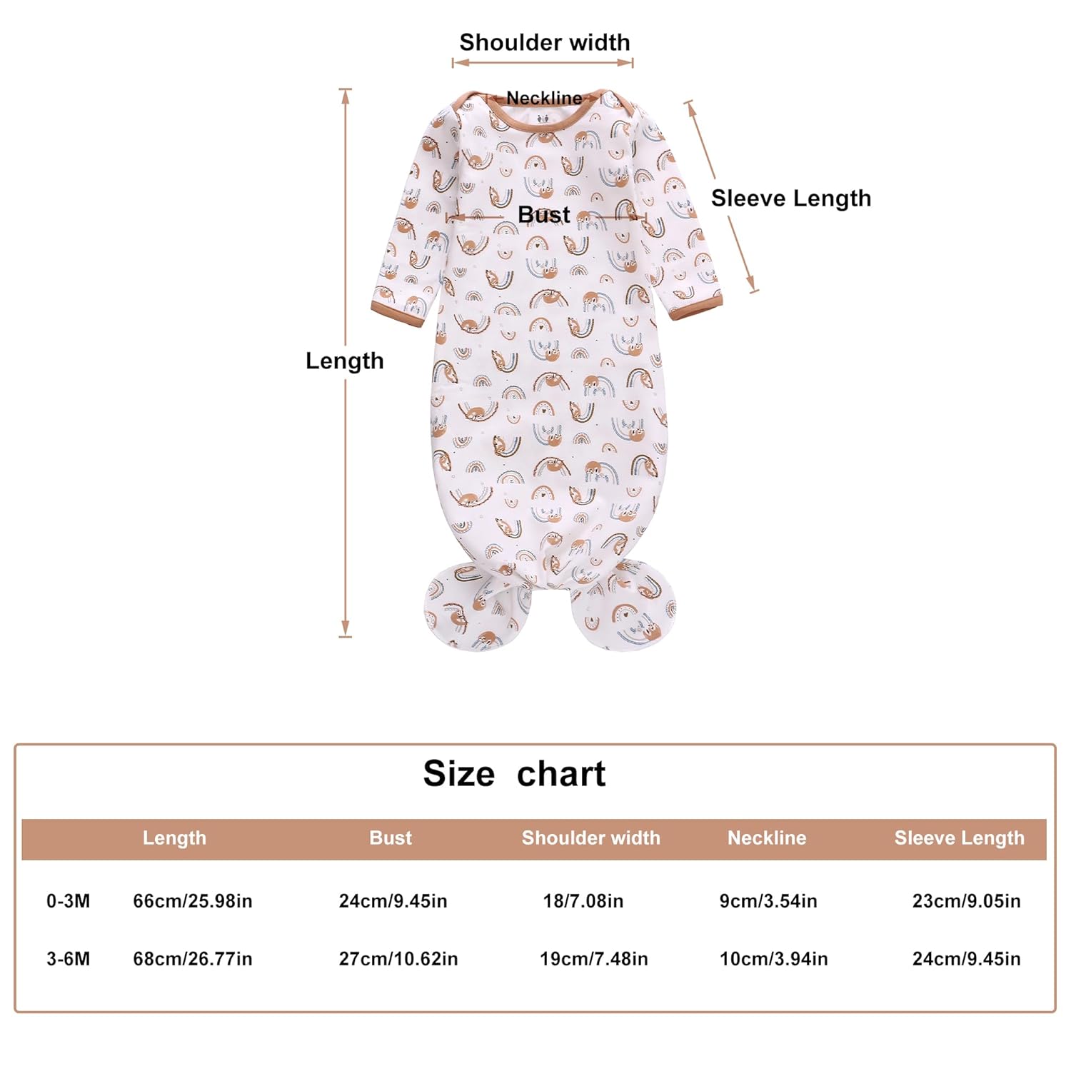 Miracle Baby Newborn Knotted Nightgown Set