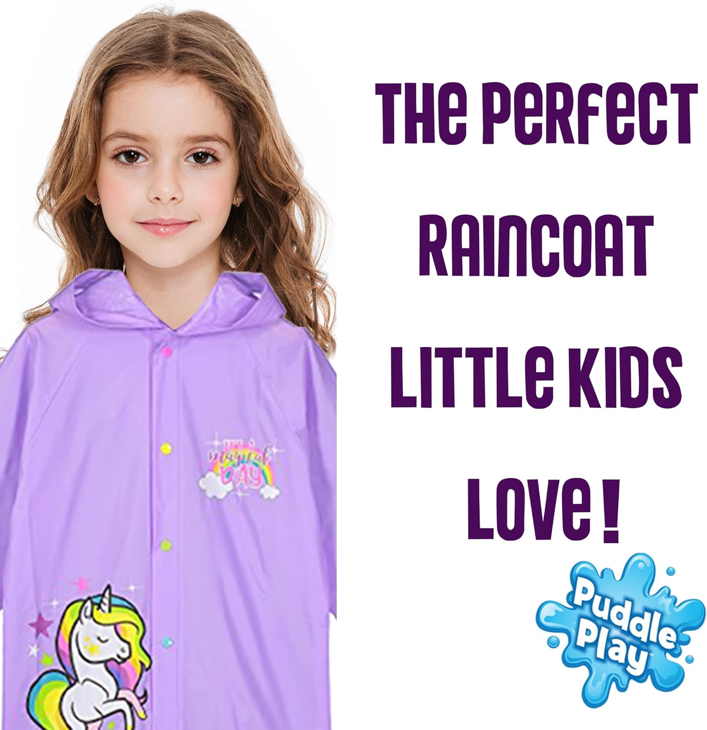 Puddle Play Little Boys and Girls Rain Slicker Outwear