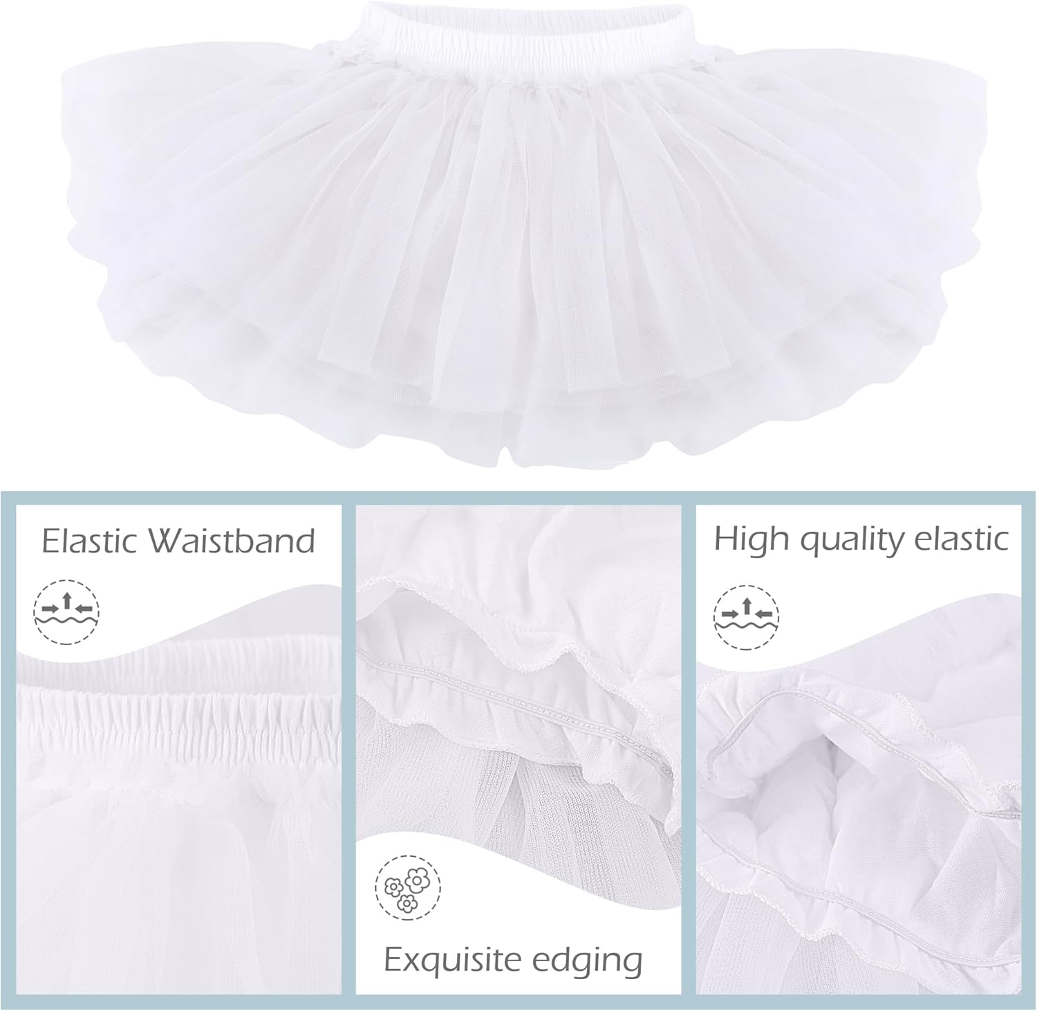 Billion Xin Toddler Tulle Tutu Skirt for Girls 6-24 Months