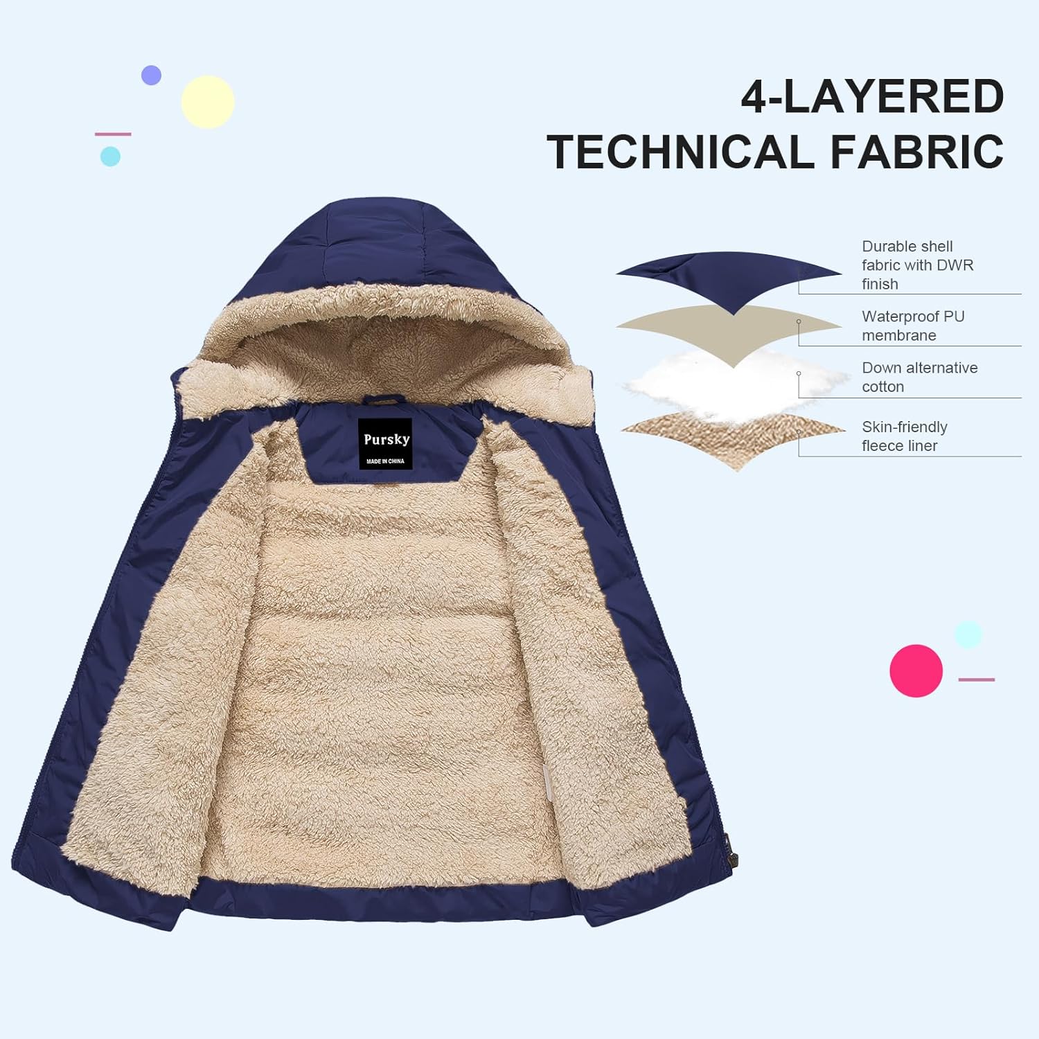 Pursky Girls Boys Hooded Puffer Vest