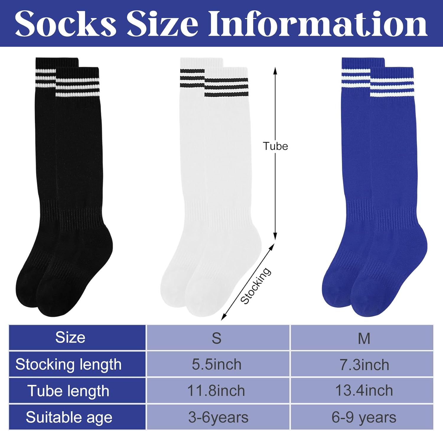 YSense Kids Soccer Socks for Boys Girls