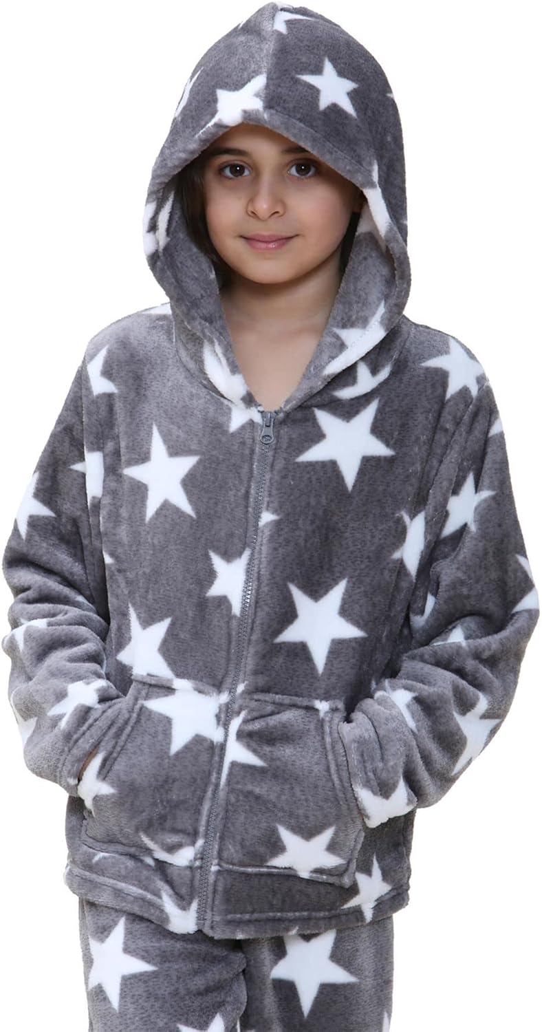 A2Z 4 Kids Girls Stars Print Fleece Sleep Set