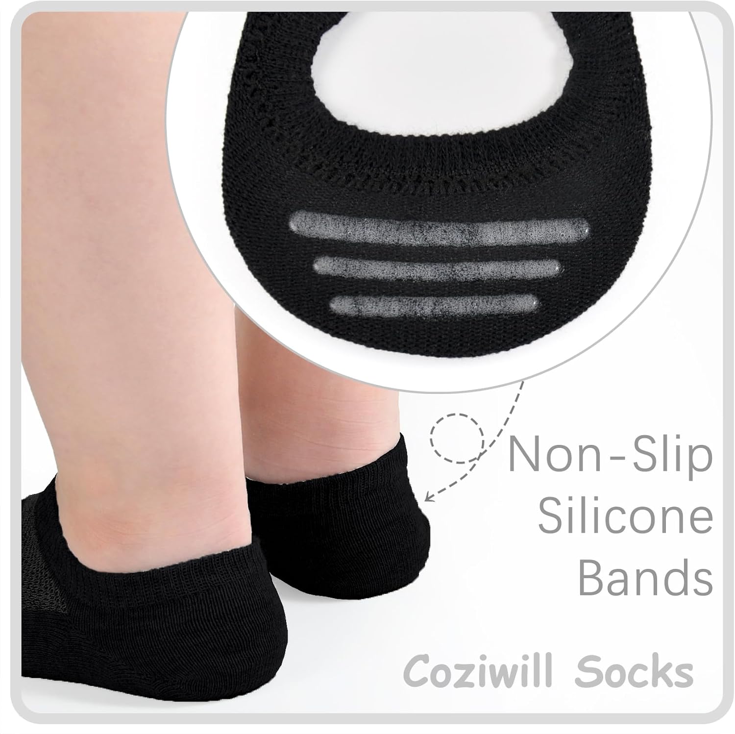 CoziWill Super Comfortable No-Show Socks Kids Adults