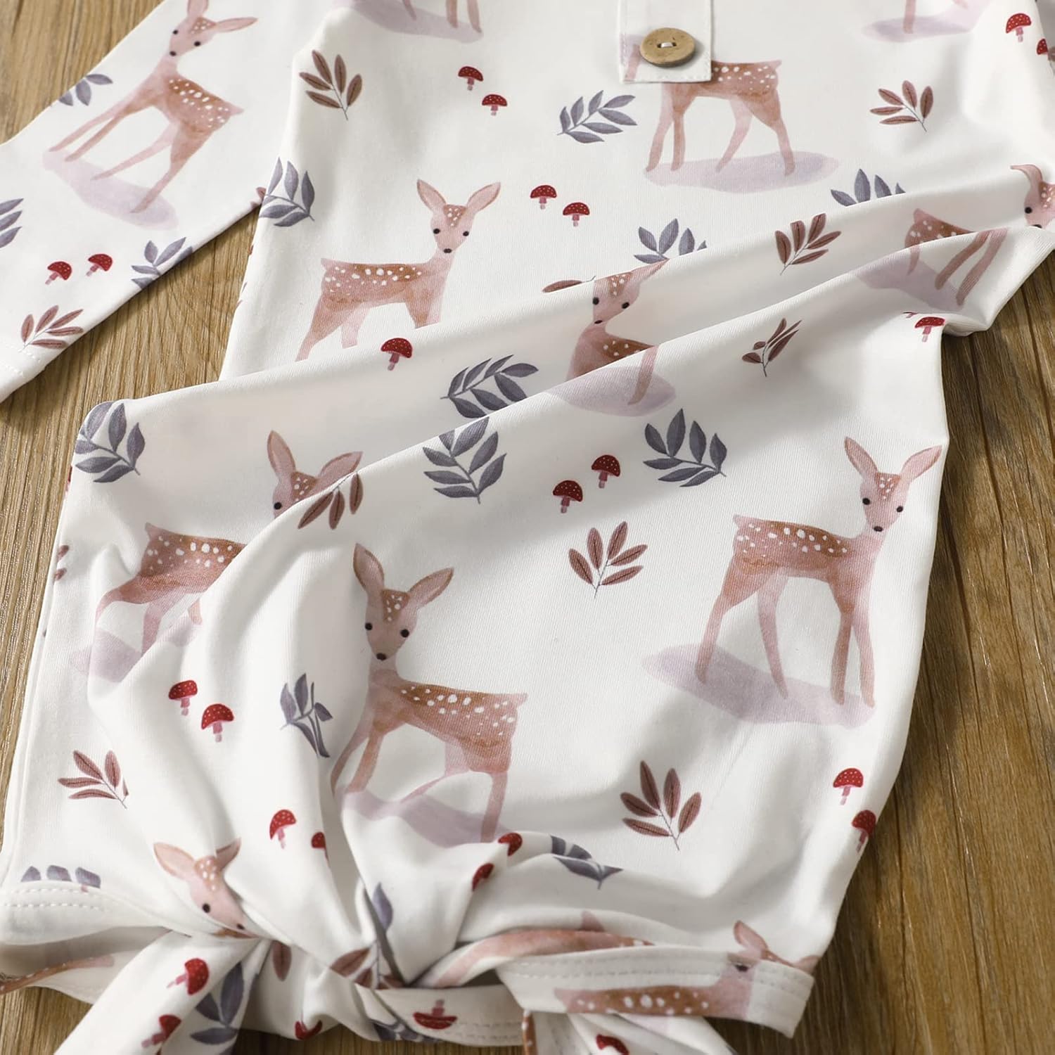 Newborn Knotted Gown Soft Cotton Onesie