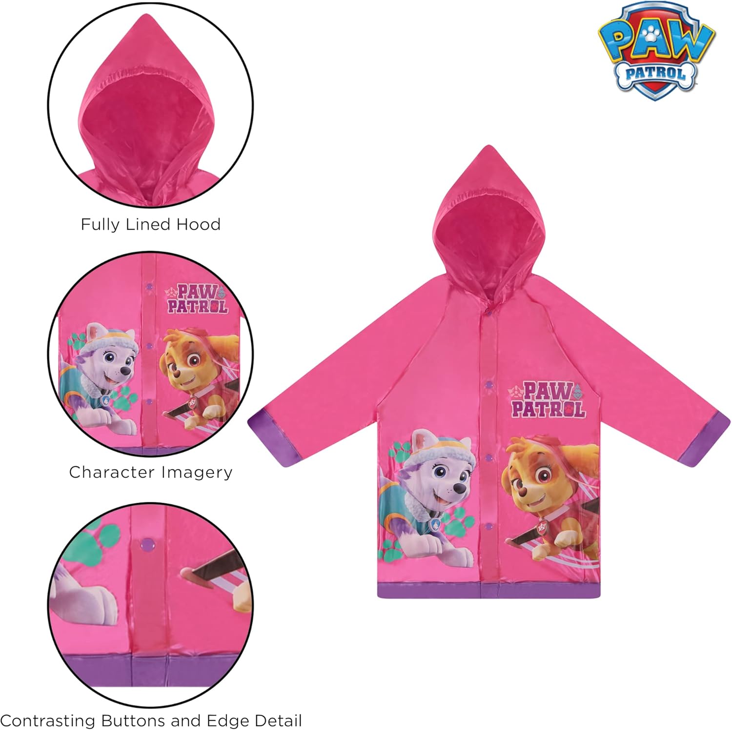 Paw Patrol Toddler Rain Umbrella Poncho Set Hero Rainwear for Kids