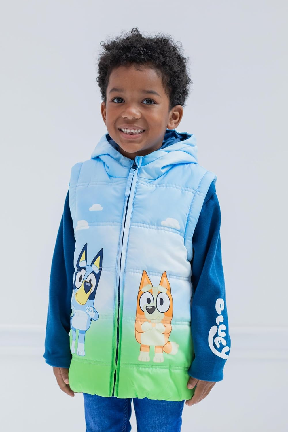 Bluey Bingo Zip Up Vest 2fer Jacket - Toddler to Little Kid Fits Most