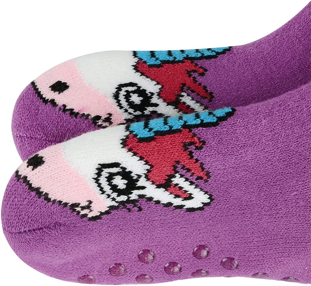 Century Star Girls Slipper Socks with Grippers for Kids