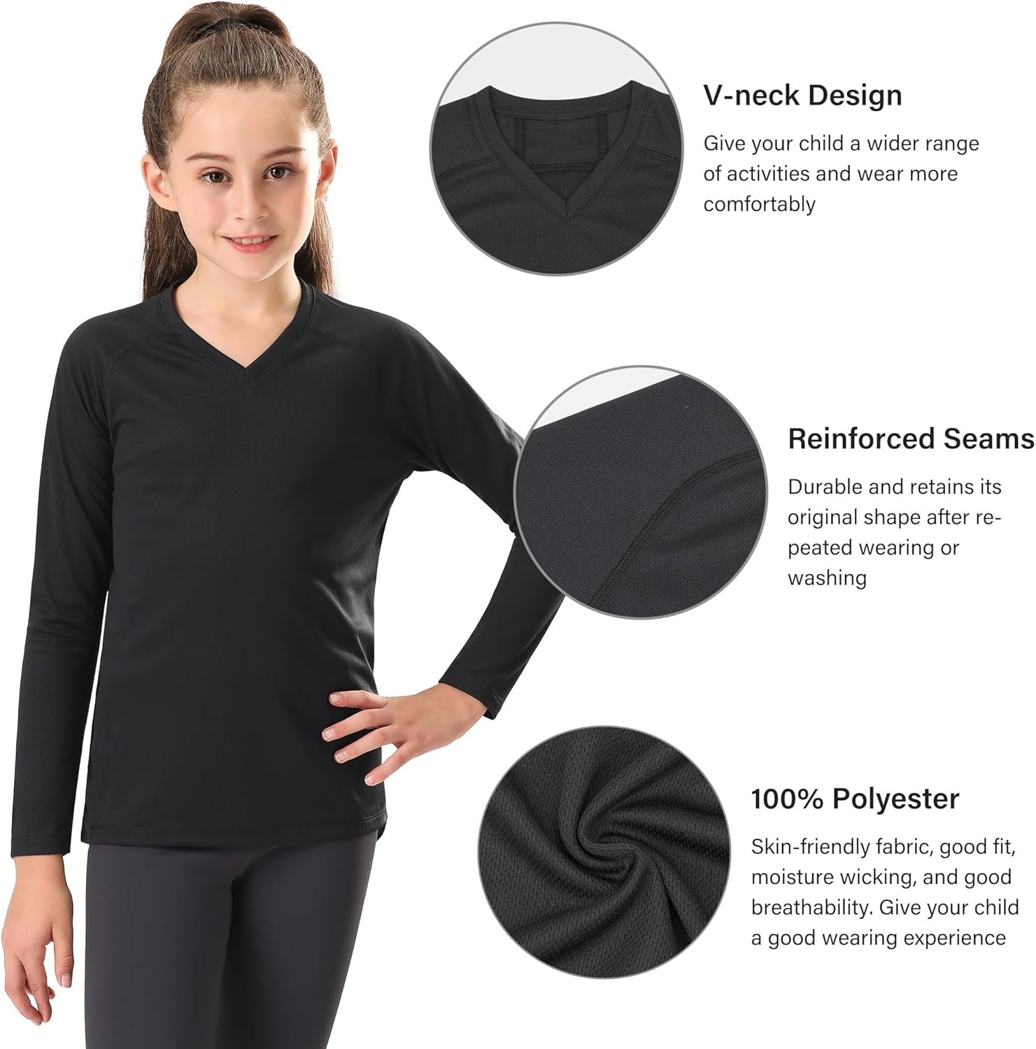 Stelle Youth Girls Athletic Performance T-Shirt