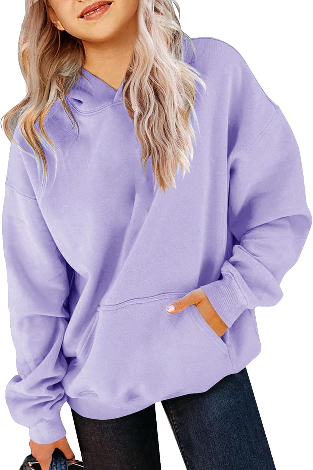 Yuccalley Girls Casual Oversized Long Sleeve Hoodie Cool Cozy