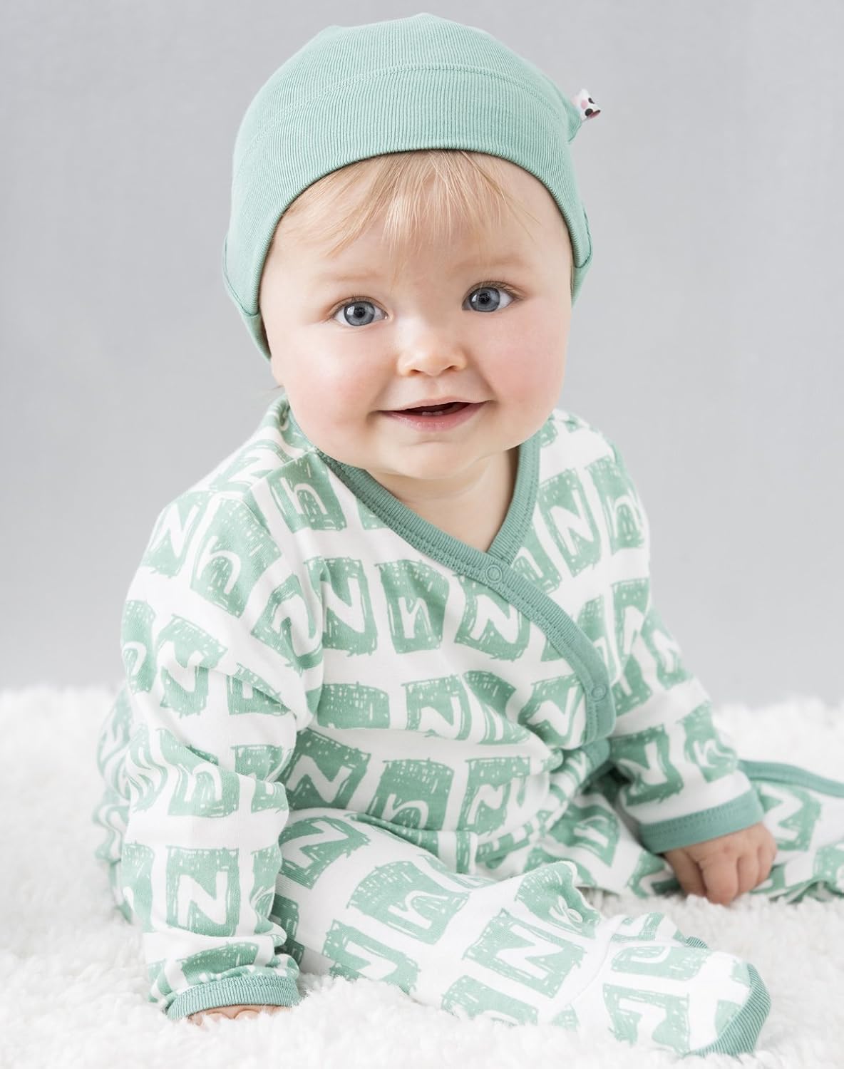 Organic Baby Alphabet FootieRomper with Snaps