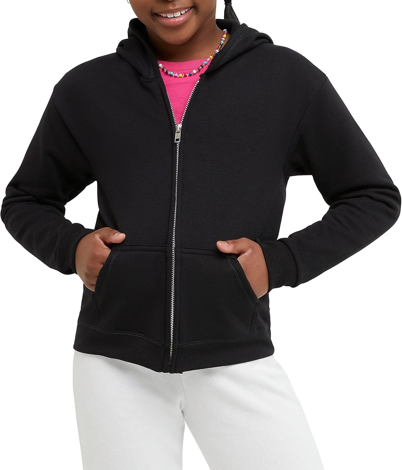 Comfy Eco-Friendly Full-Zip Hoodie for Girls