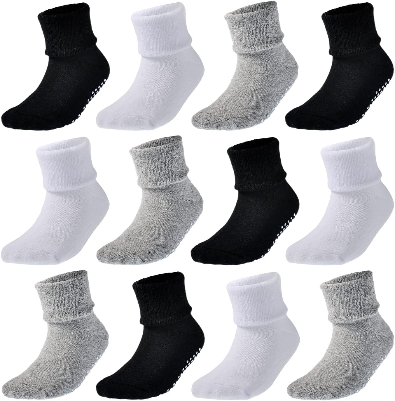 EPEIUS Non-Slip Crew Socks for Toddler