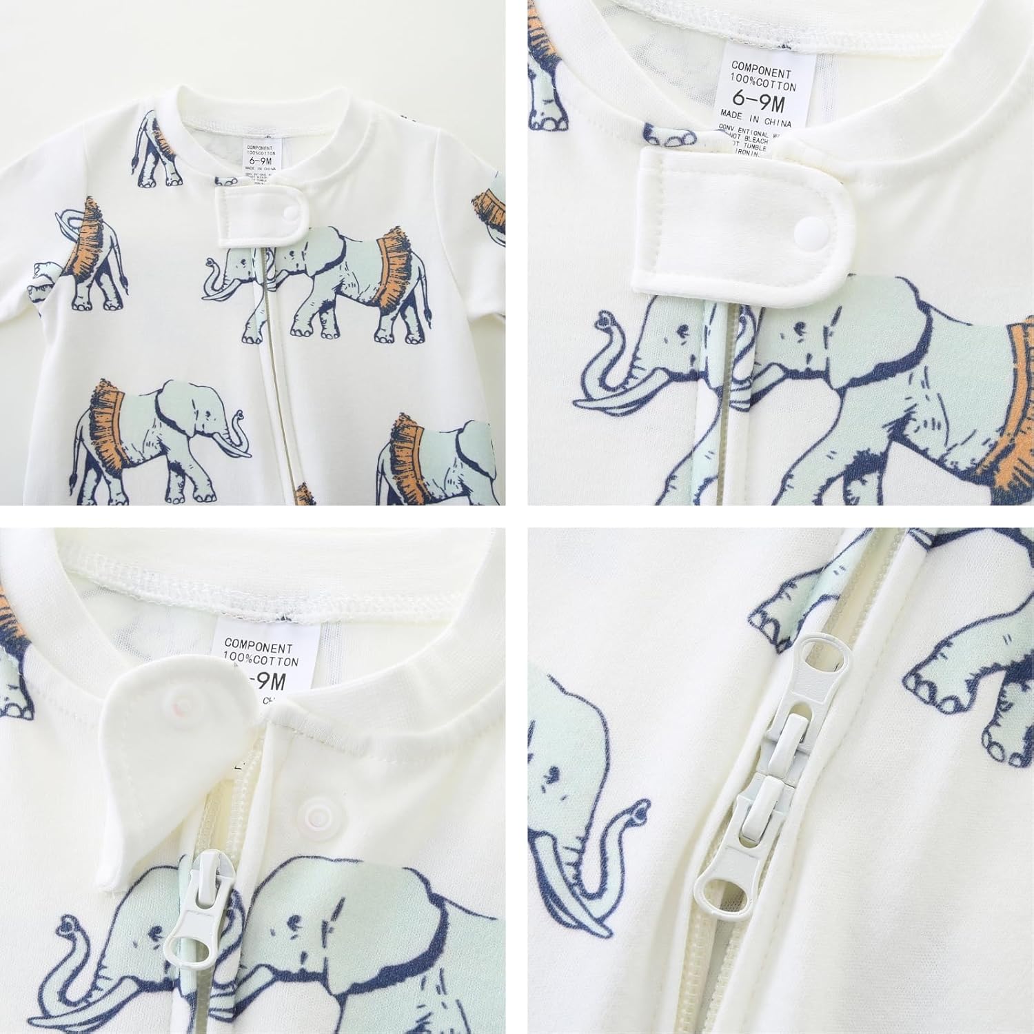 Adorable Cotton Footy Rompers for Baby Easy zuwarchen and Stay Cozy