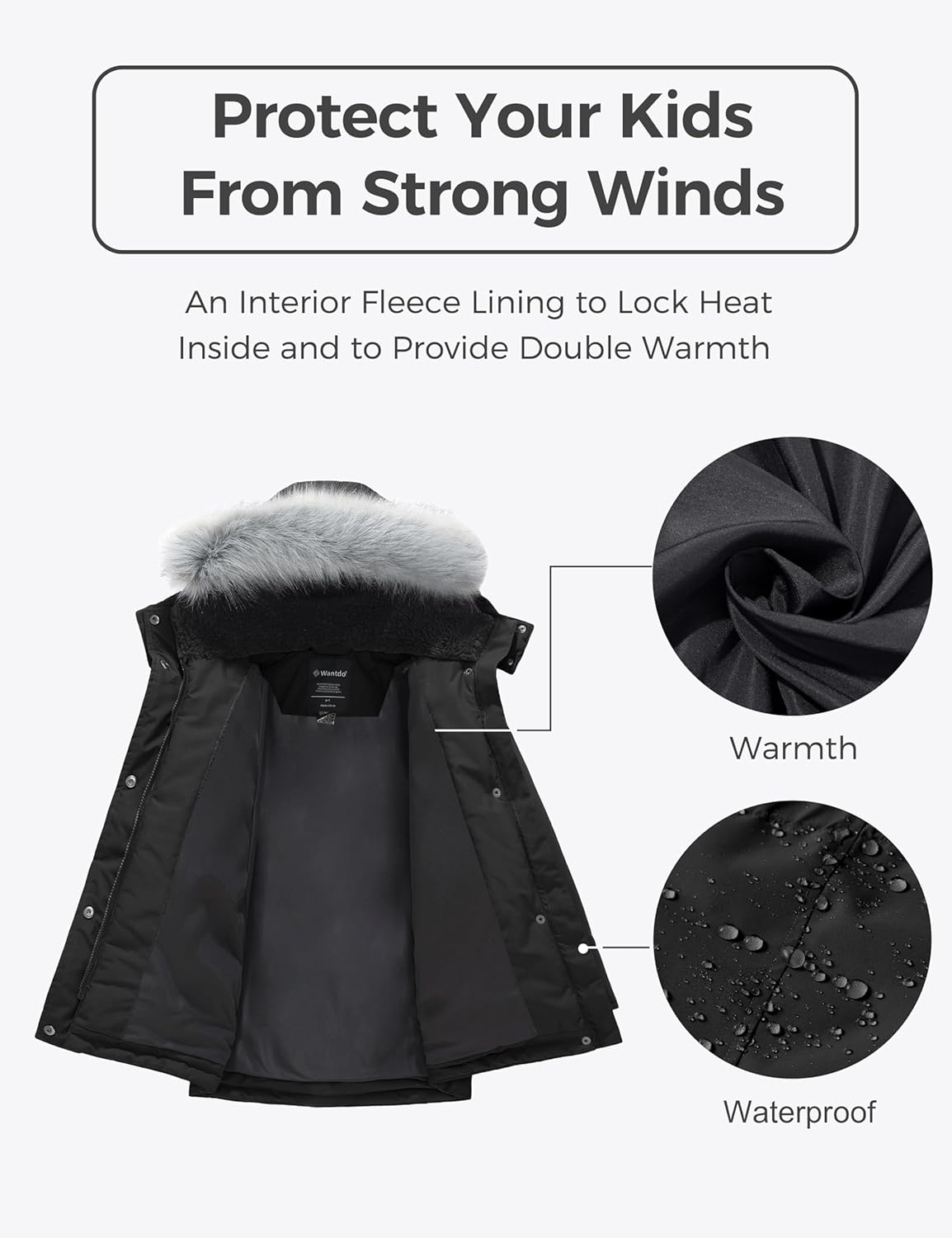WinterHERO - WantDo Girls Waterproof Puffer Jacket