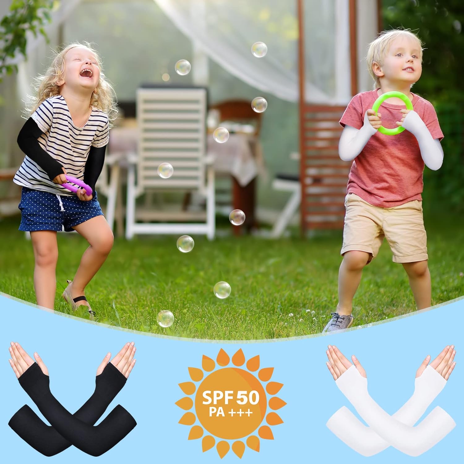 Zhanmai Kids Arm Sleeves Comfortable Breathable and Perfect for Sports