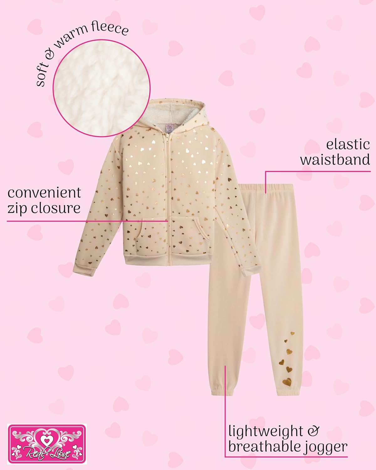 Real Love Girls Sweatsuit Set