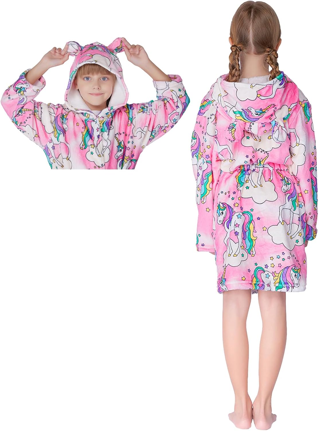 Soft Girl Bathrobe Hoodie for Girls and Boys
