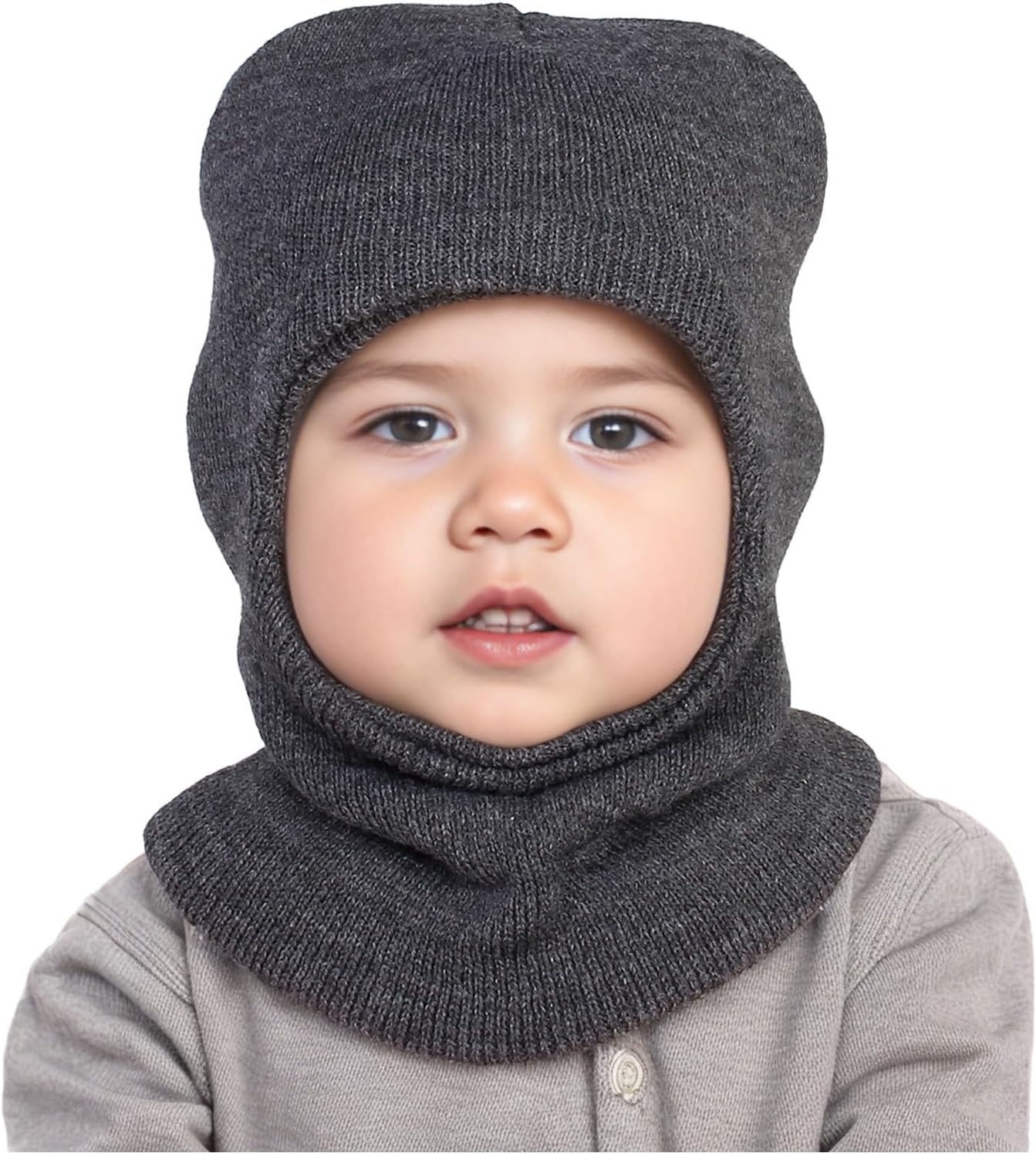 Toddler Winter Hat Scarf Set with Pom-Pom