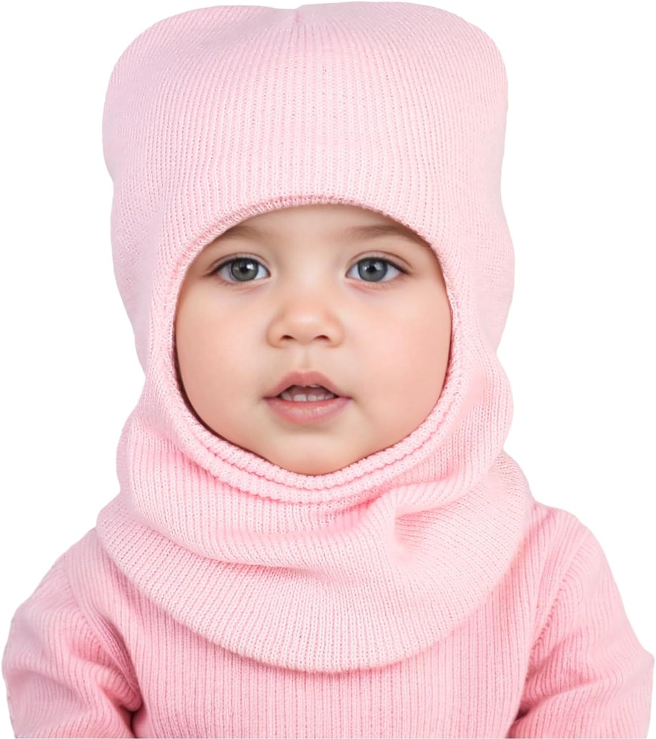 Winter Warm Knitted Hat Set for Babies Kids