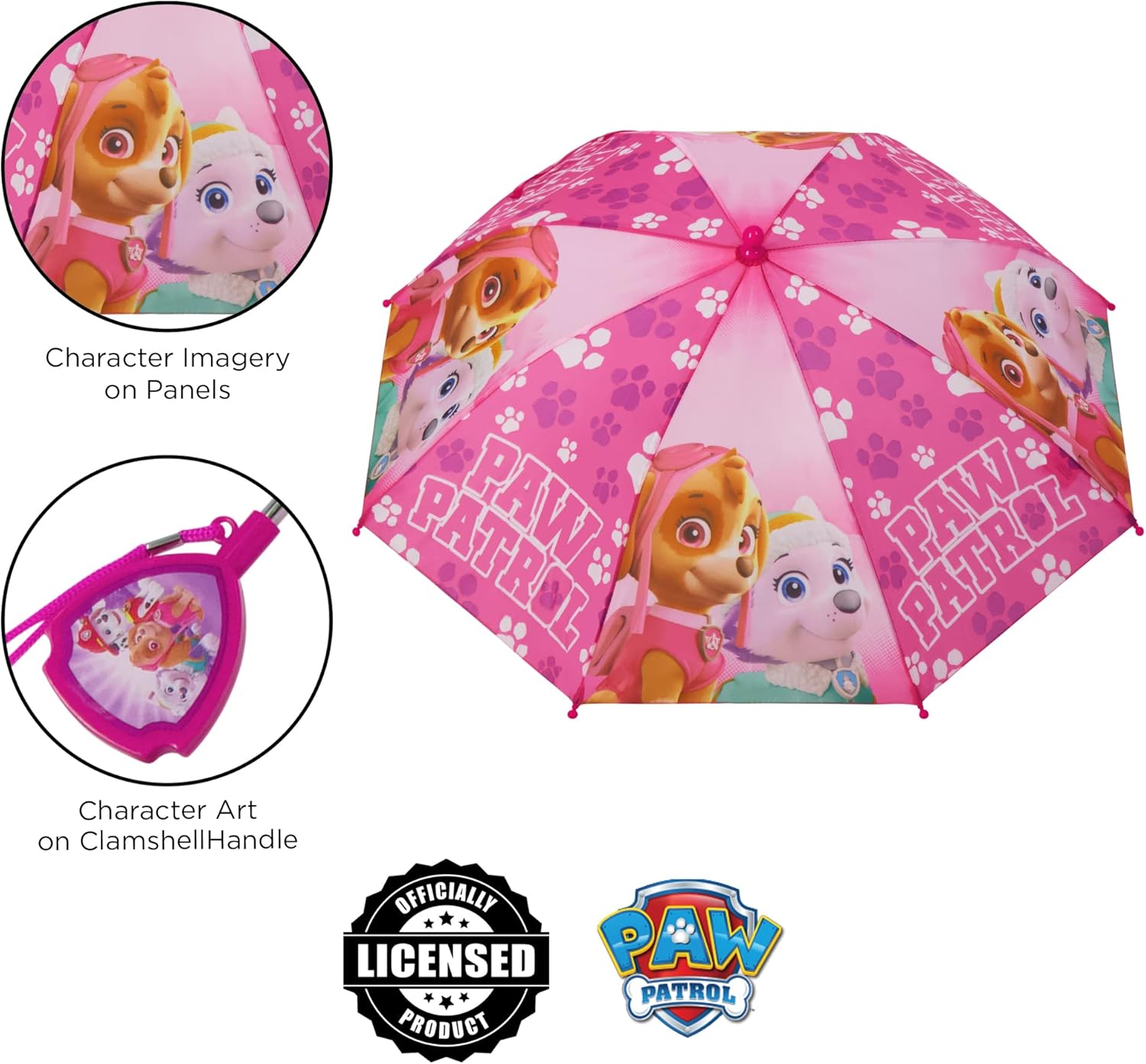 Paw Patrol Toddler Rain Umbrella Poncho Set Hero Rainwear for Kids