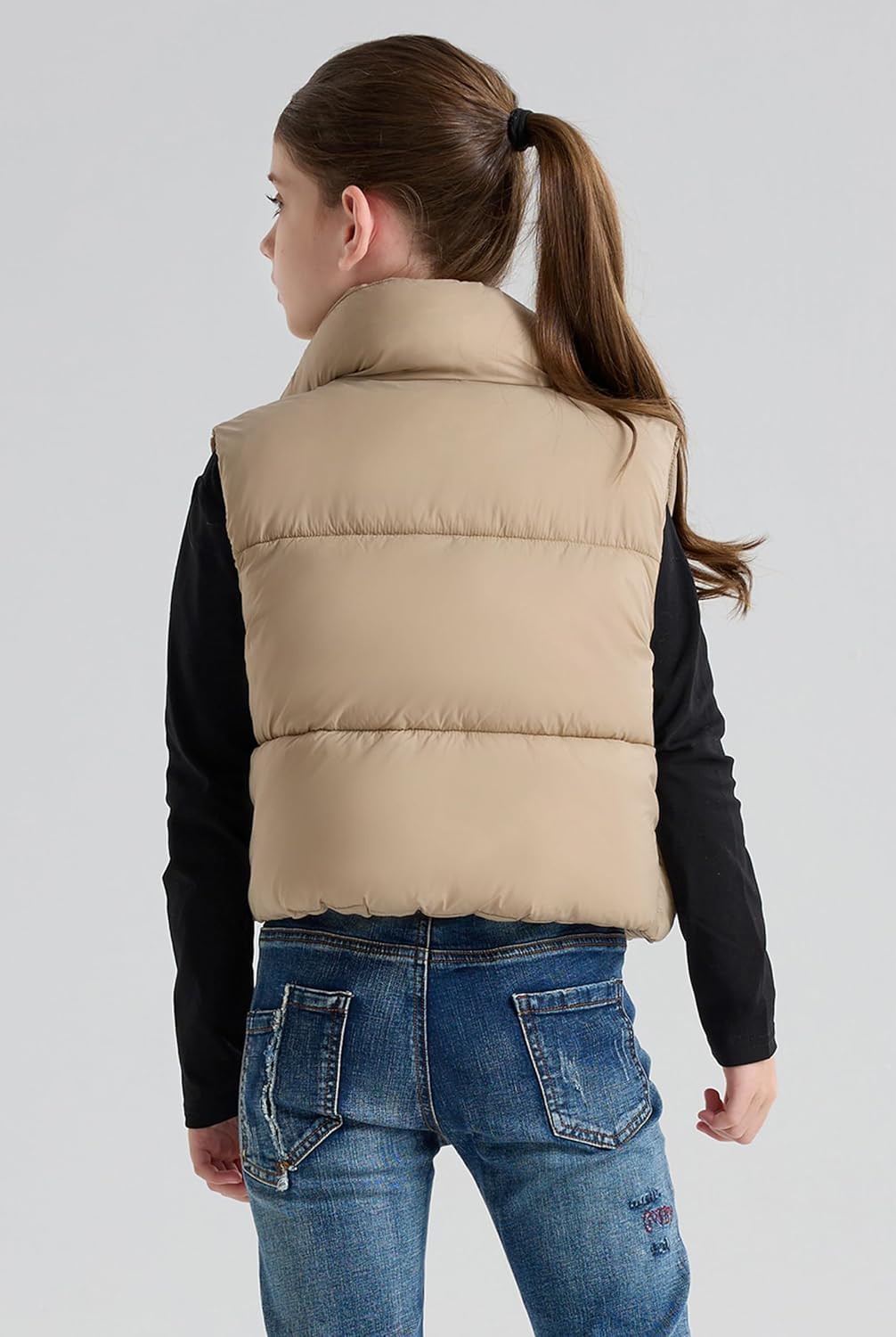 SOLOCOTE Girls Puffy Jacket Waterproof Warm Winter Jacket for Kids