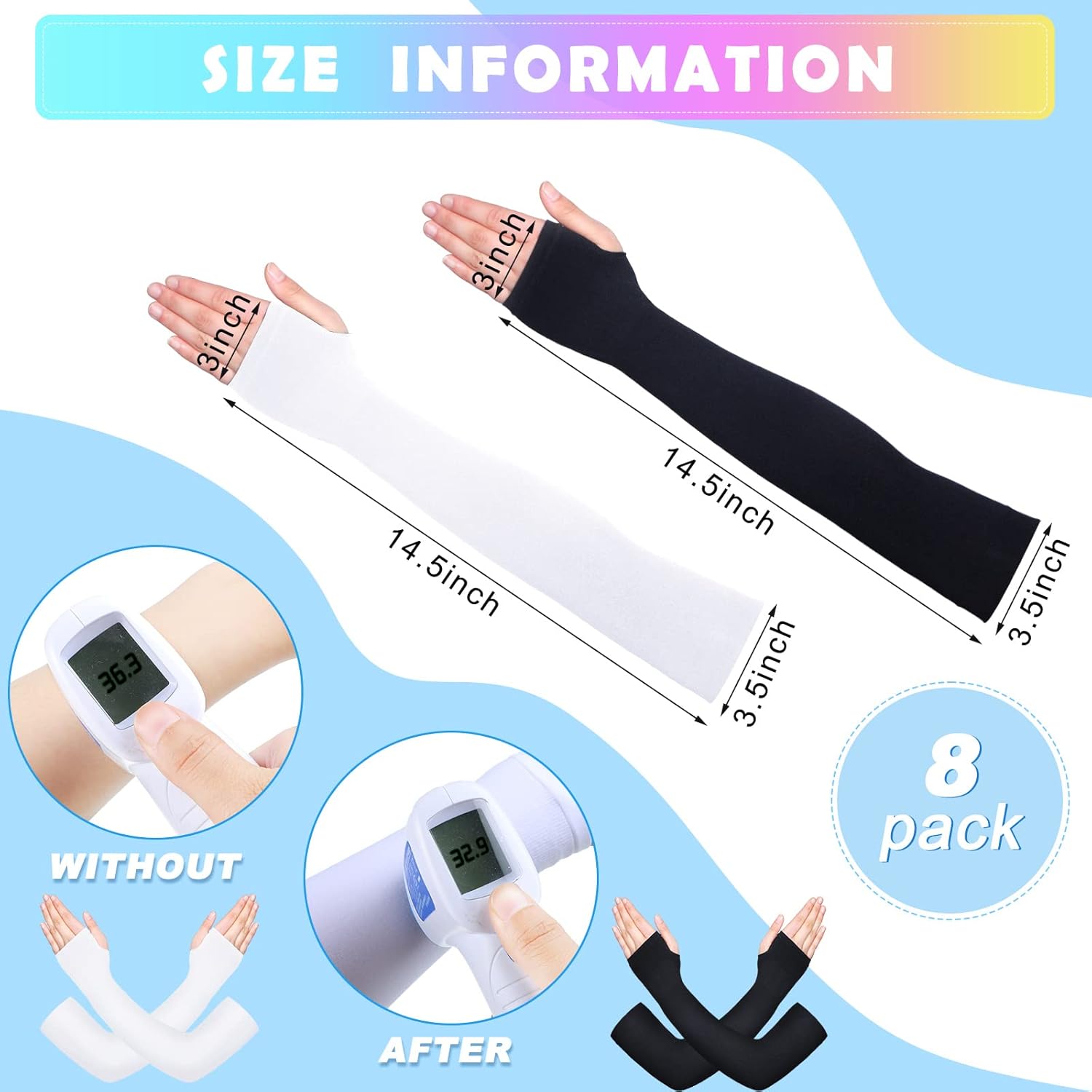 Zhanmai Kids Arm Sleeves Comfortable Breathable and Perfect for Sports