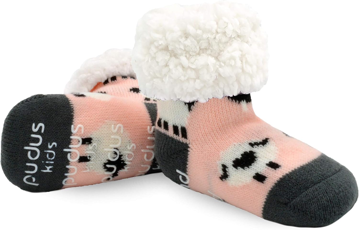Pudus Kids 4-7 Years Warm Cozy Winter Slipper Socks