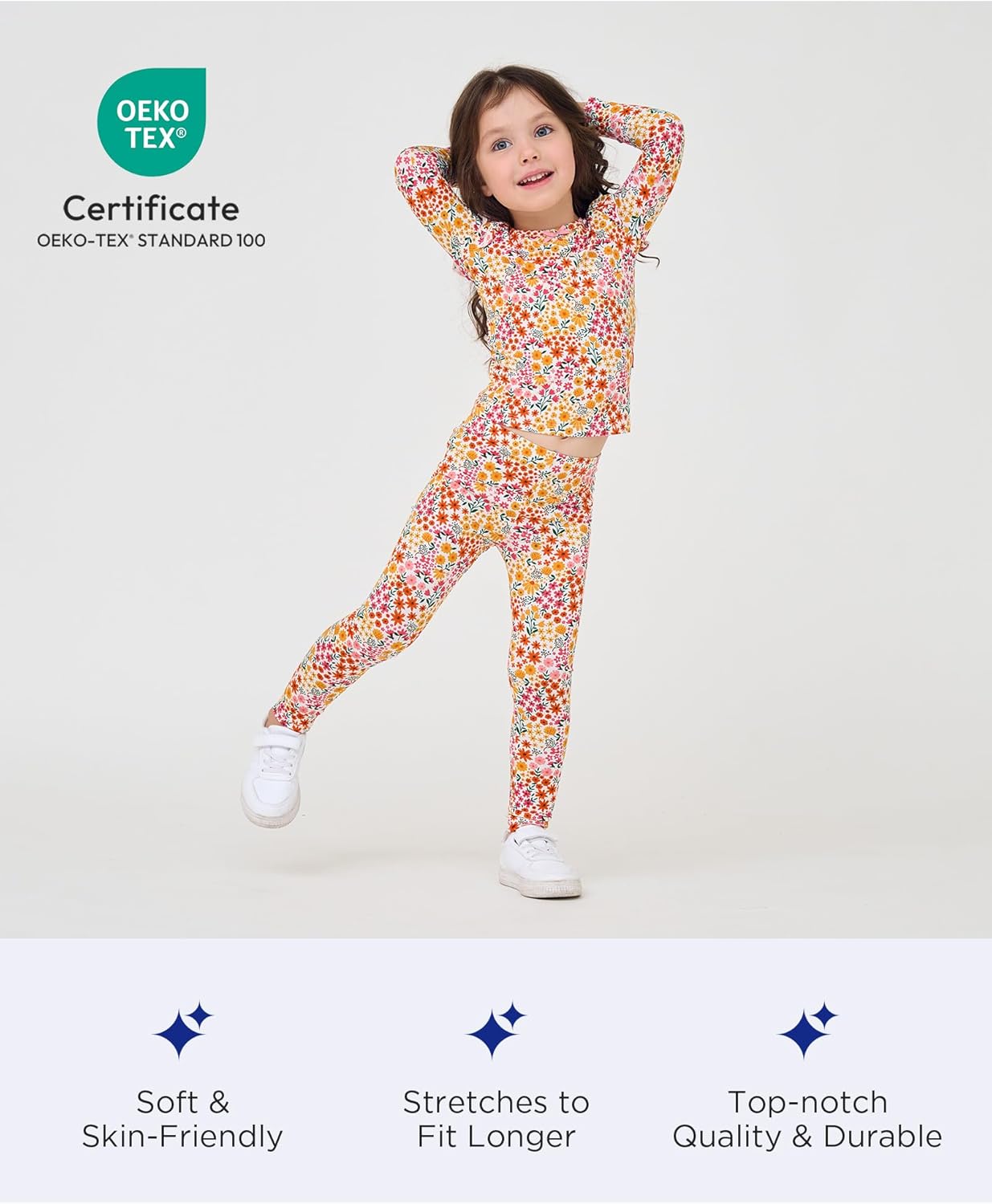 EASWEET Bamboo Viscose toddler girl pajama set