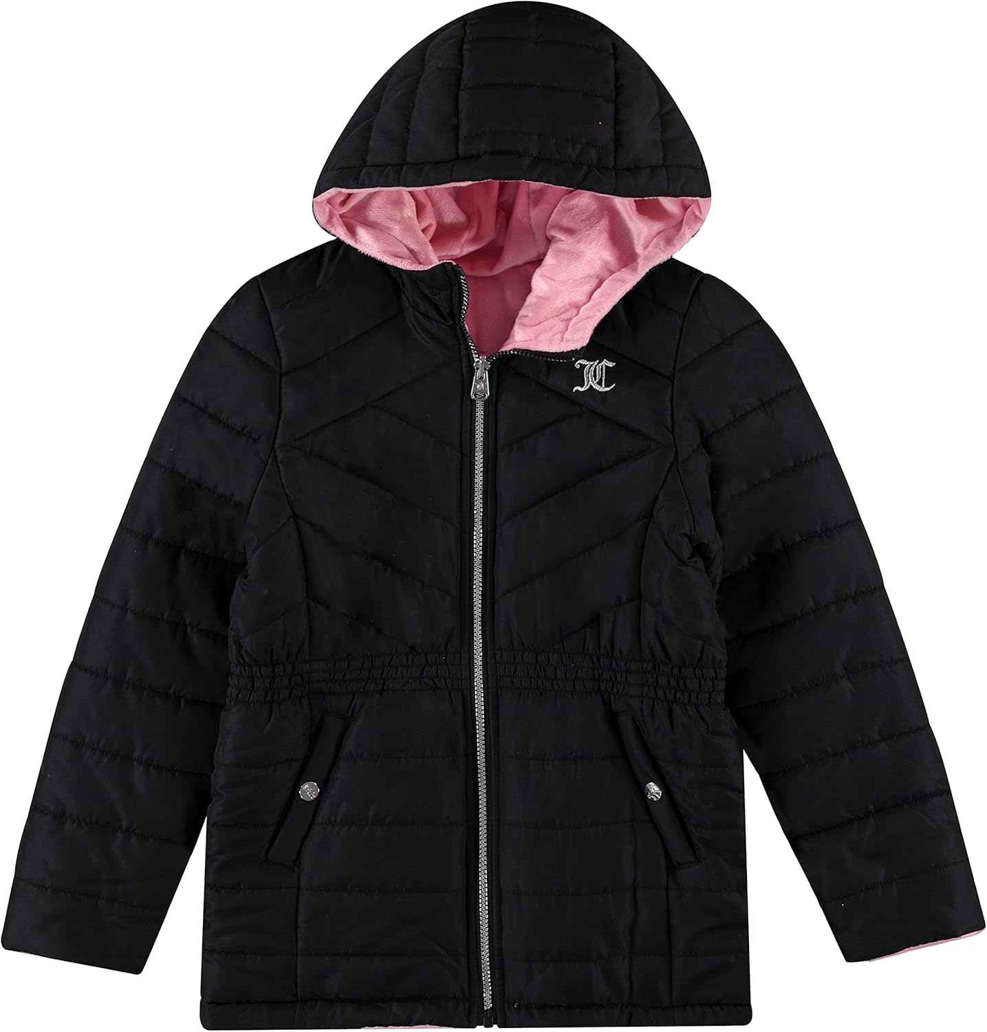 Juicy Couture Girls Reversible Jacket Padded Winter Parka