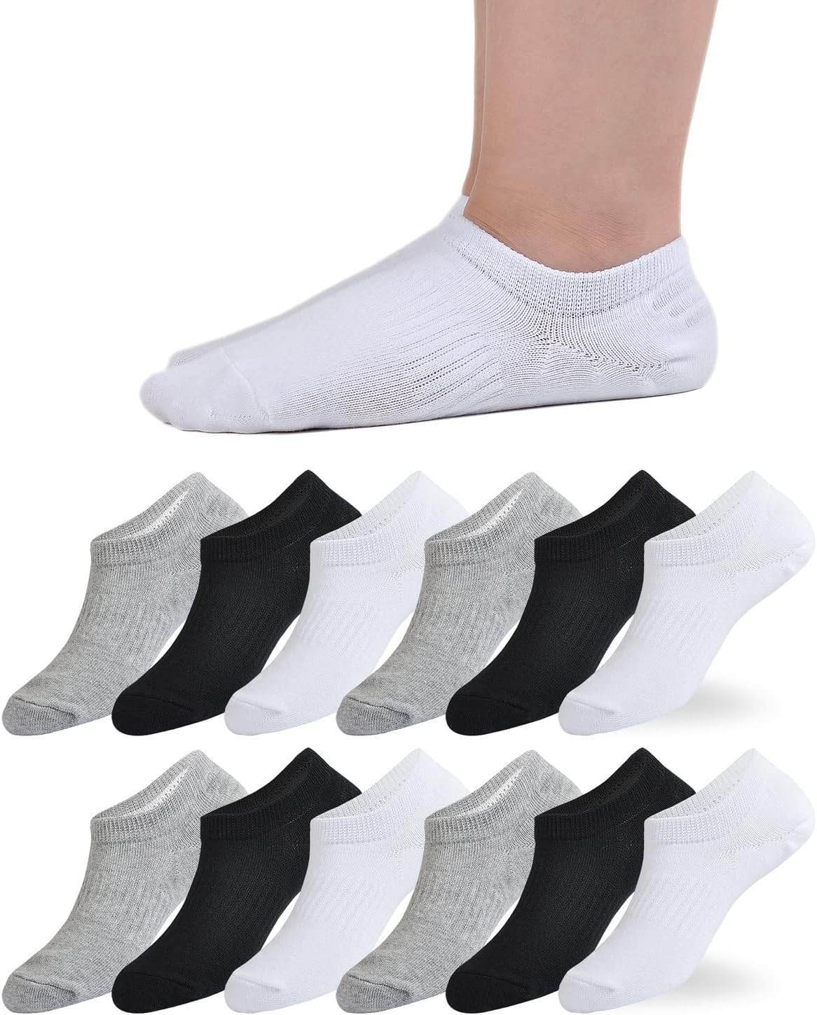 EPEIUS Kids No Show Socks 612 Pack